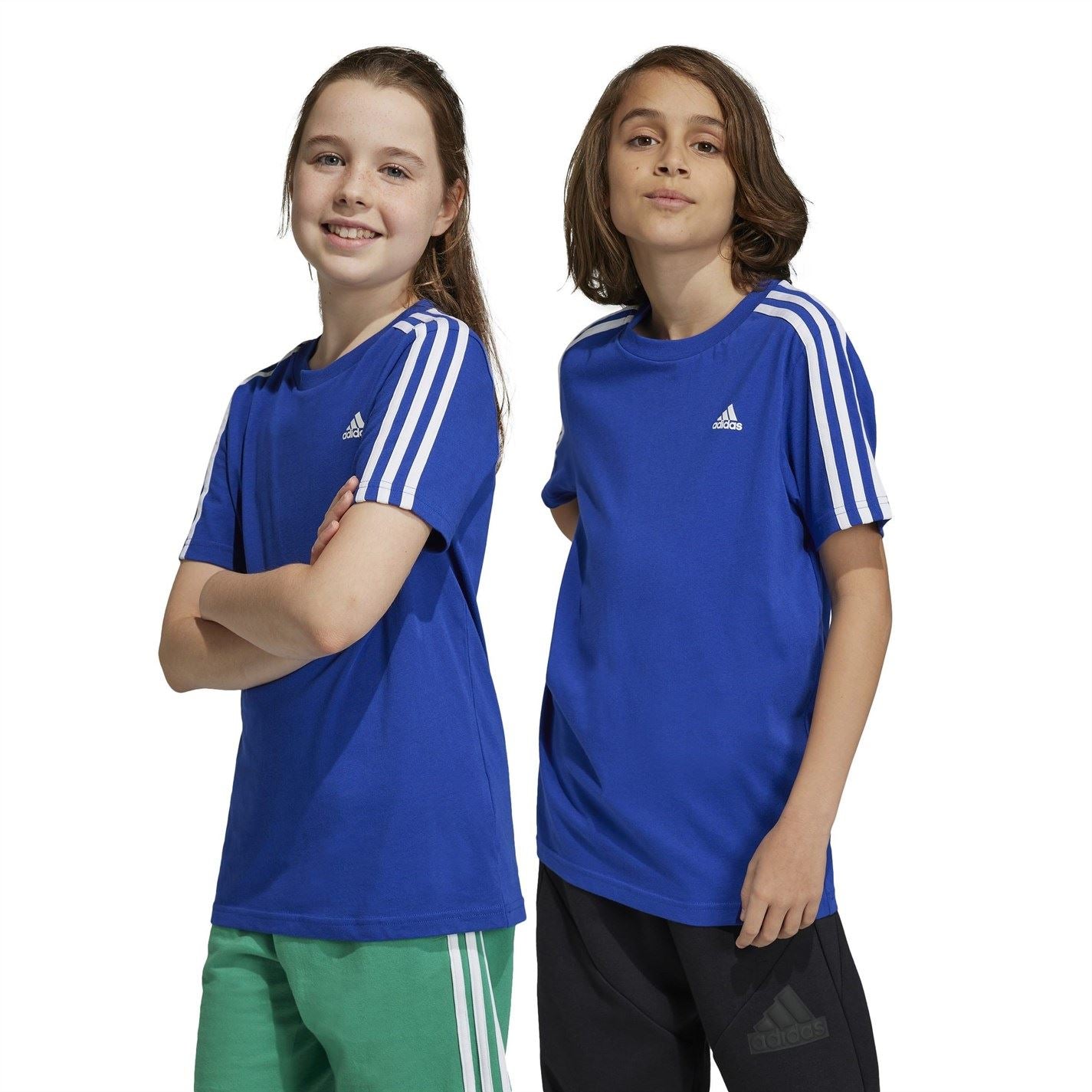 adidas 3 Stripe Essentials T-Shirt Junior