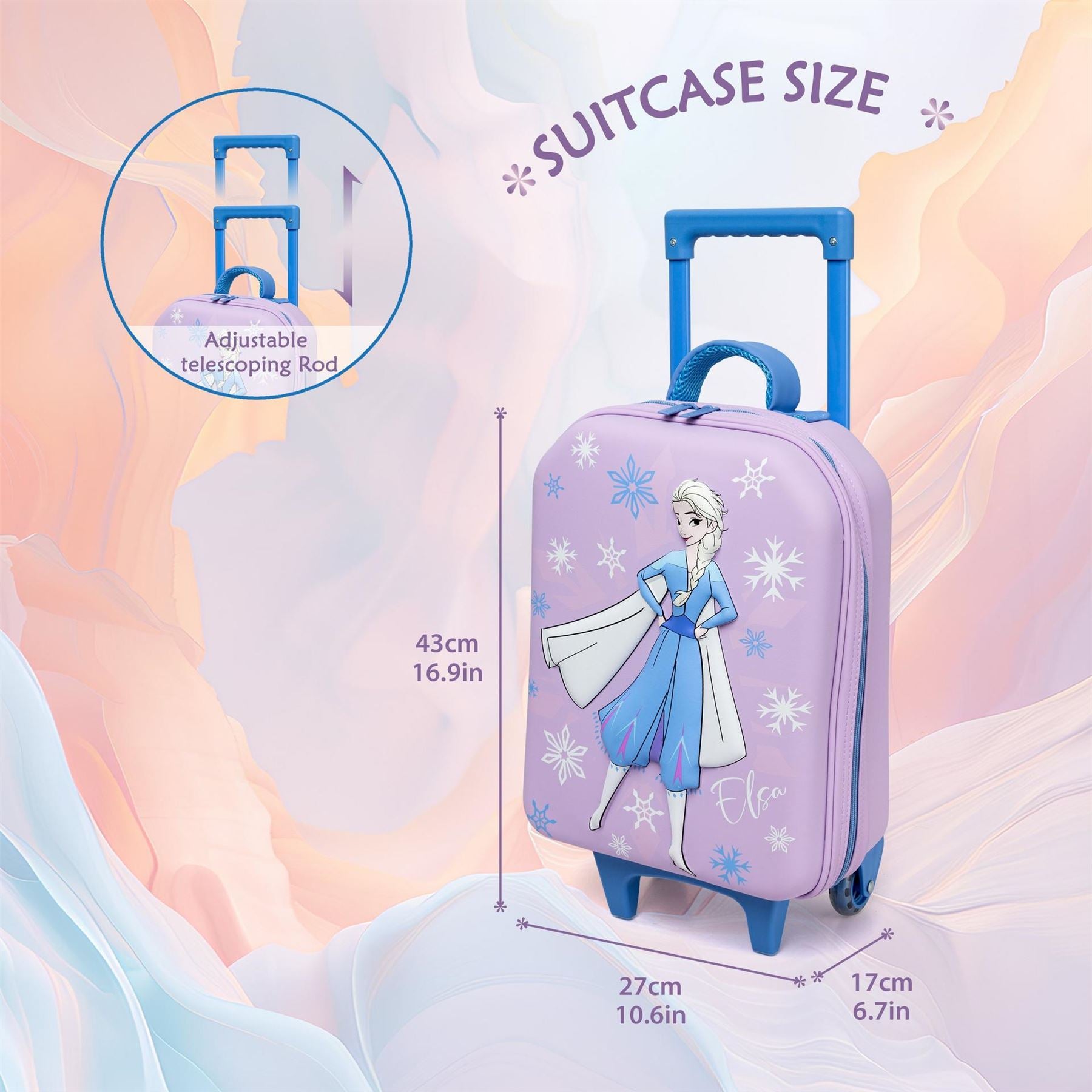 Character Suitcase Spiderman Stitch Elsa