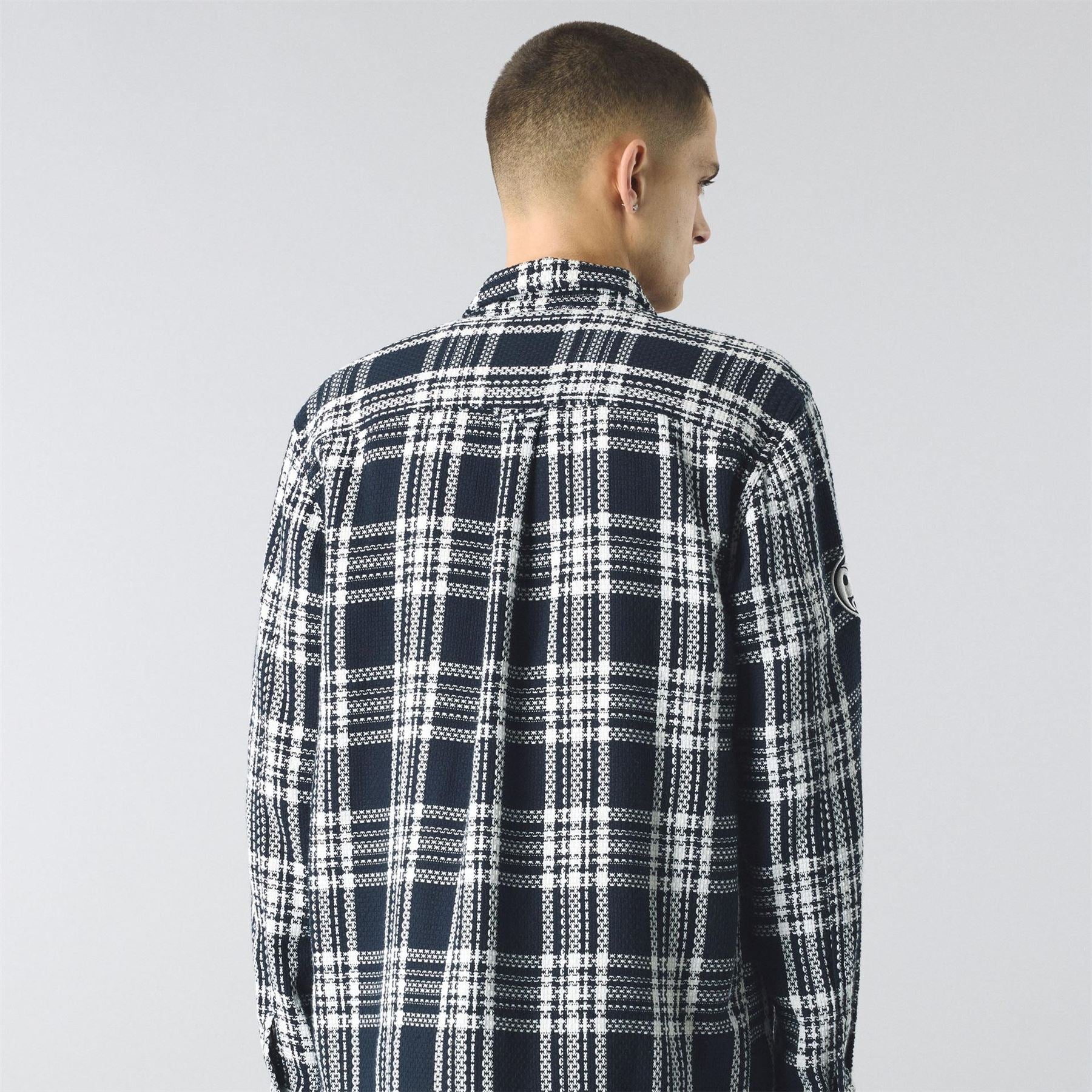 Pretty Green Plaid Snap Button Overshirt