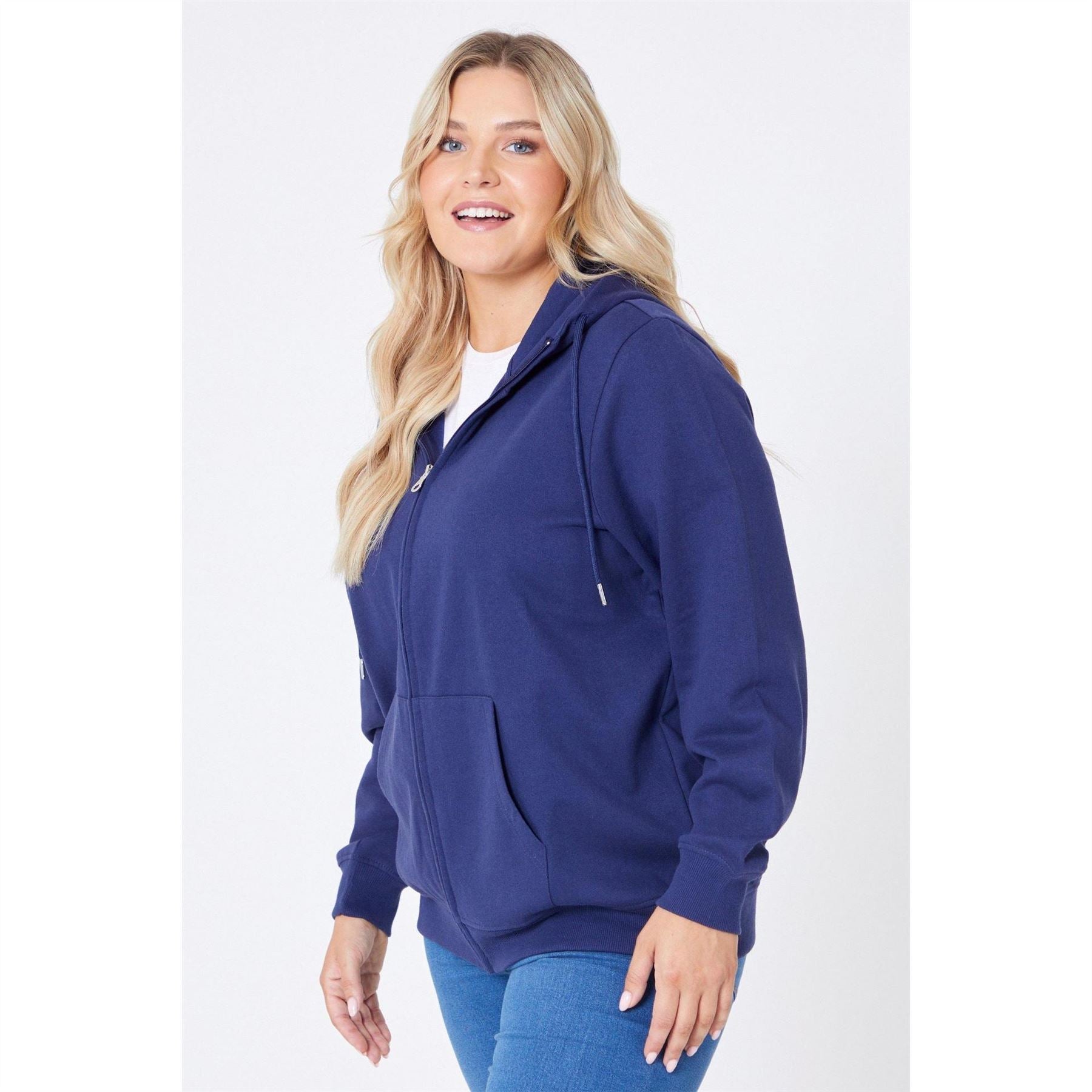 Be You Hooded Relaxed Fit Sweat Jacket with Ribbed Cuff