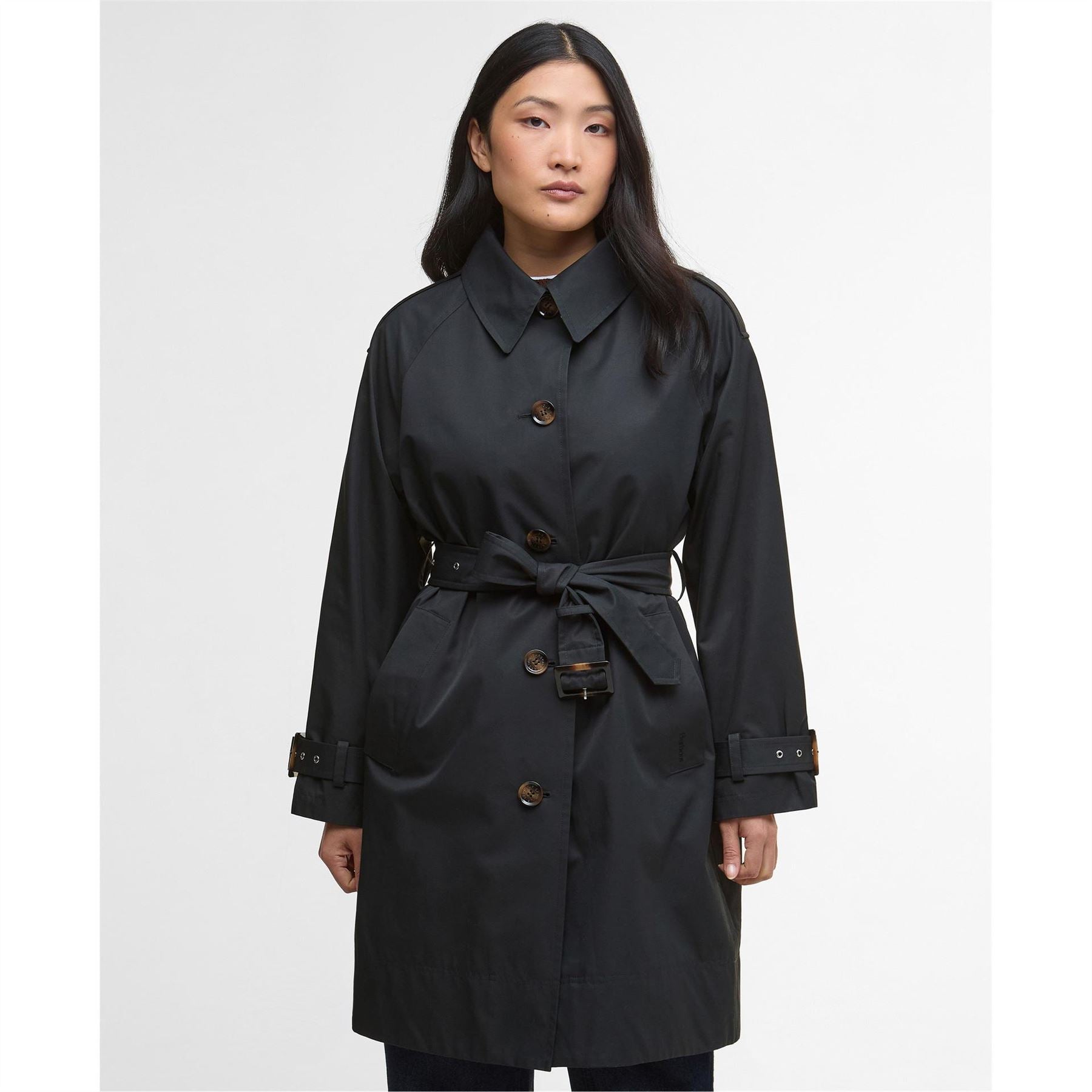 Barbour Maia Showerproof Cotton Long Sleeve Trench Coat