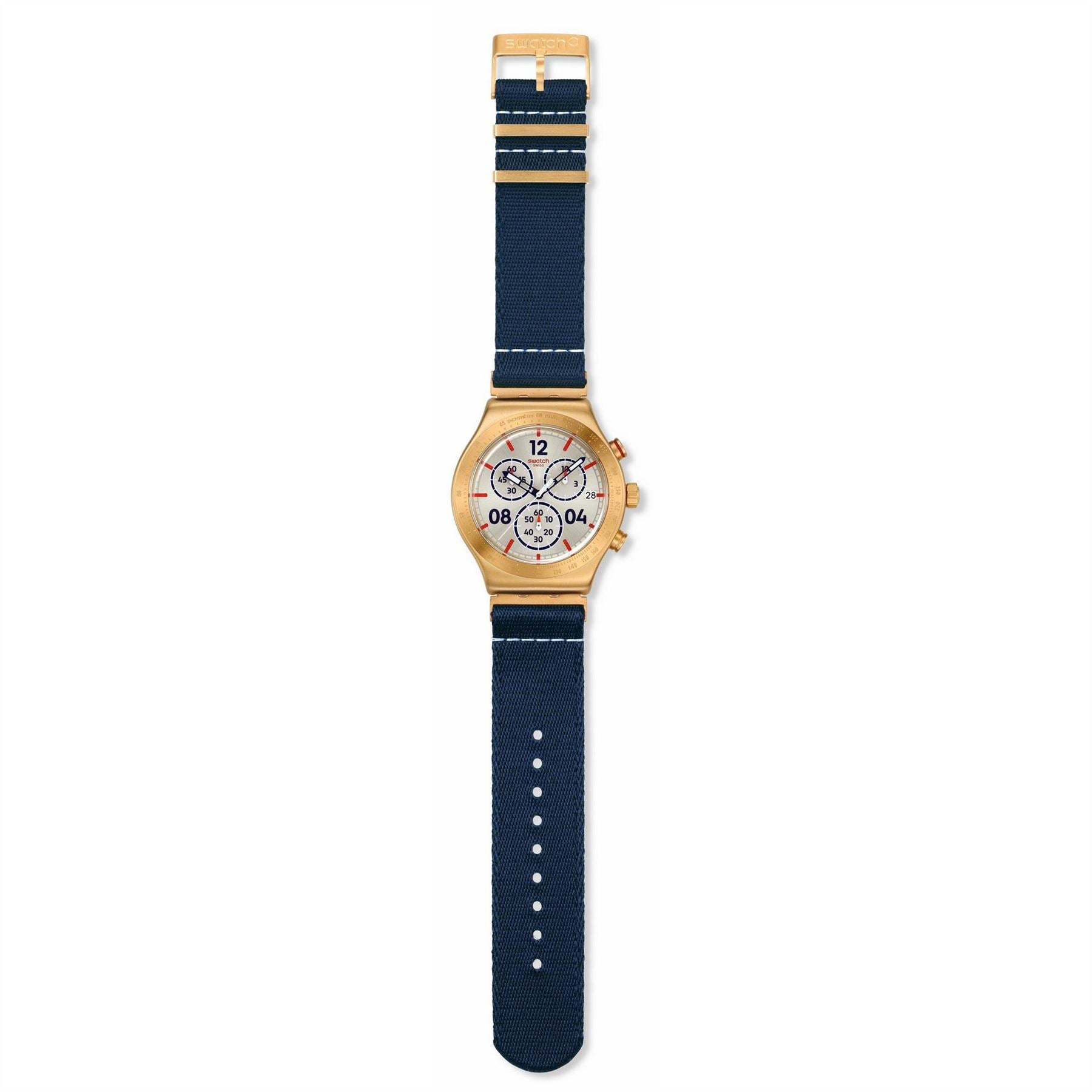 Swatch Irony Chronograph Fashion Analogue Nato Strap Watch