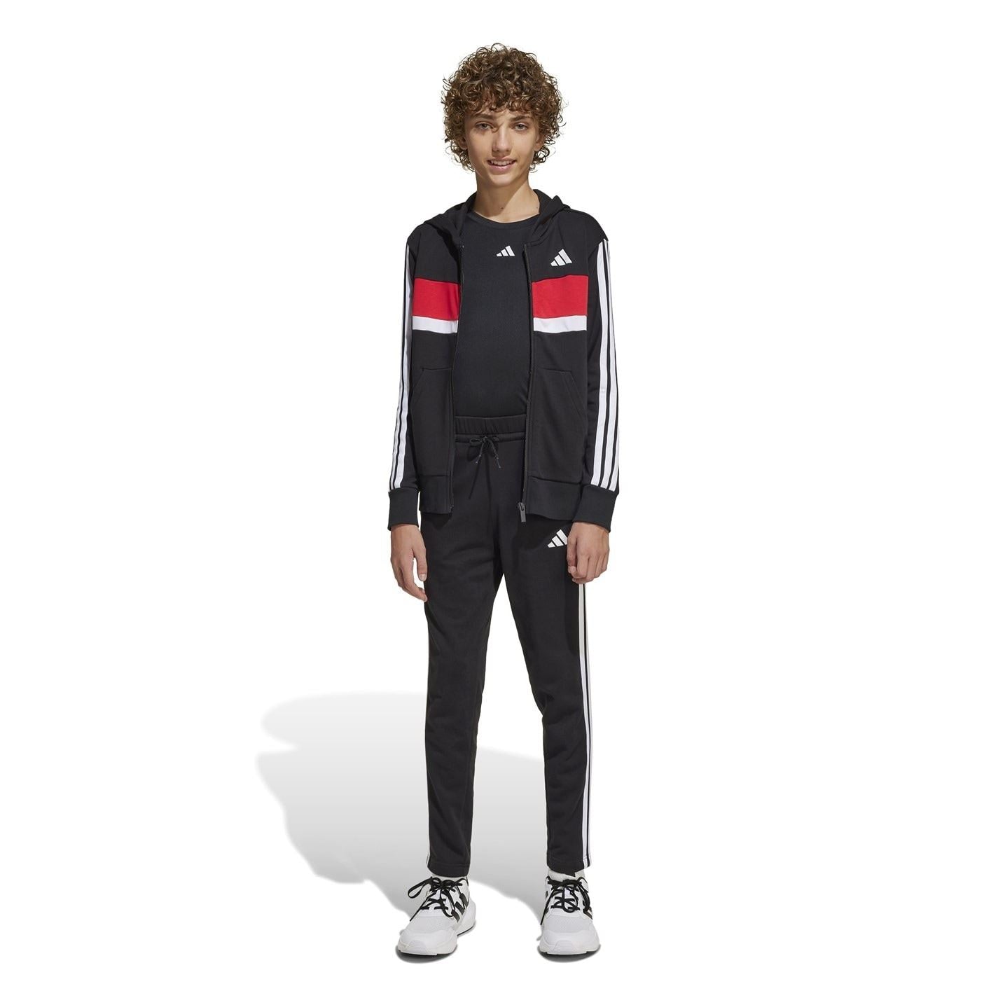 adidas 3 Stripe Tracksuit Juniors