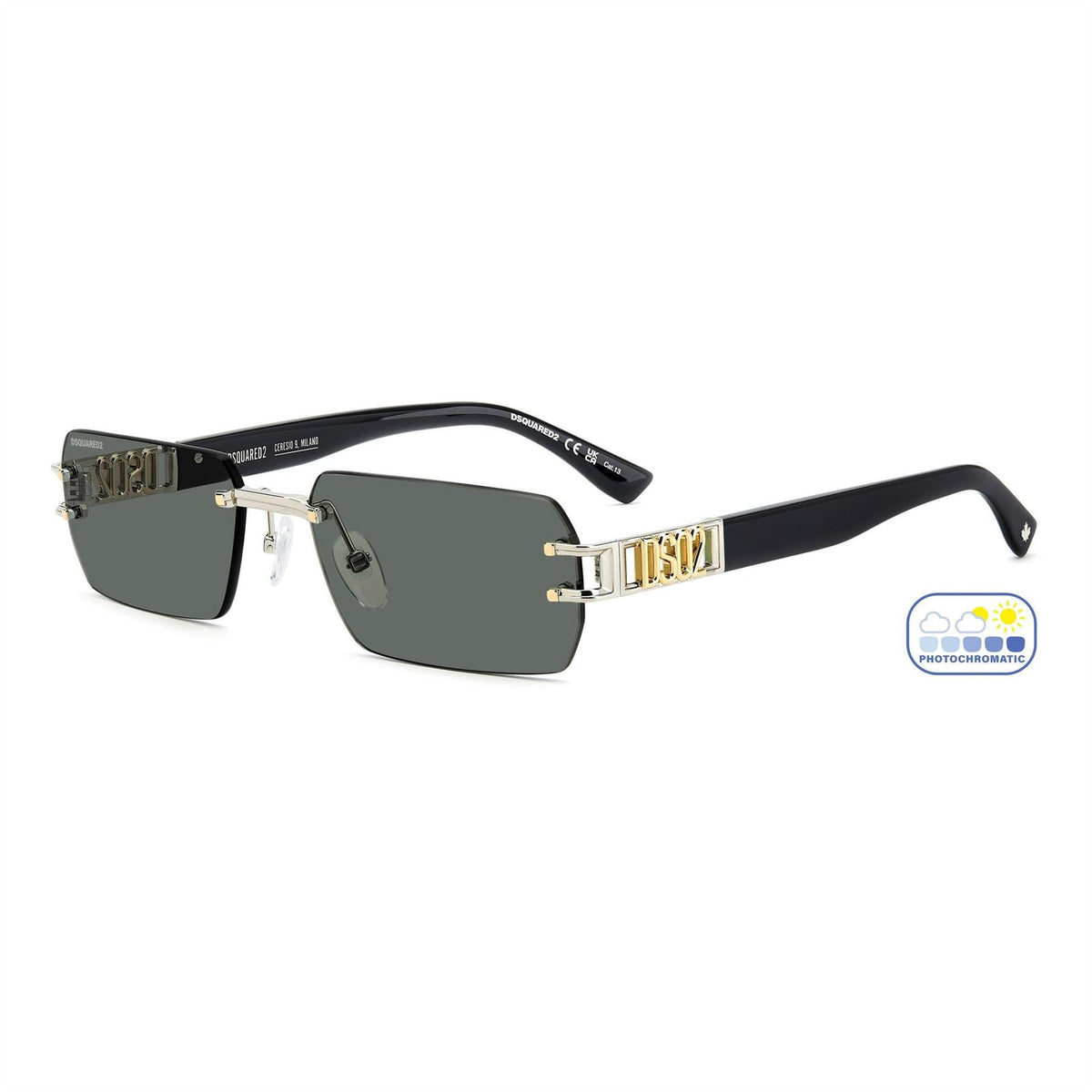 DSquared2 Rimless Sun Rectangle Sunglasses