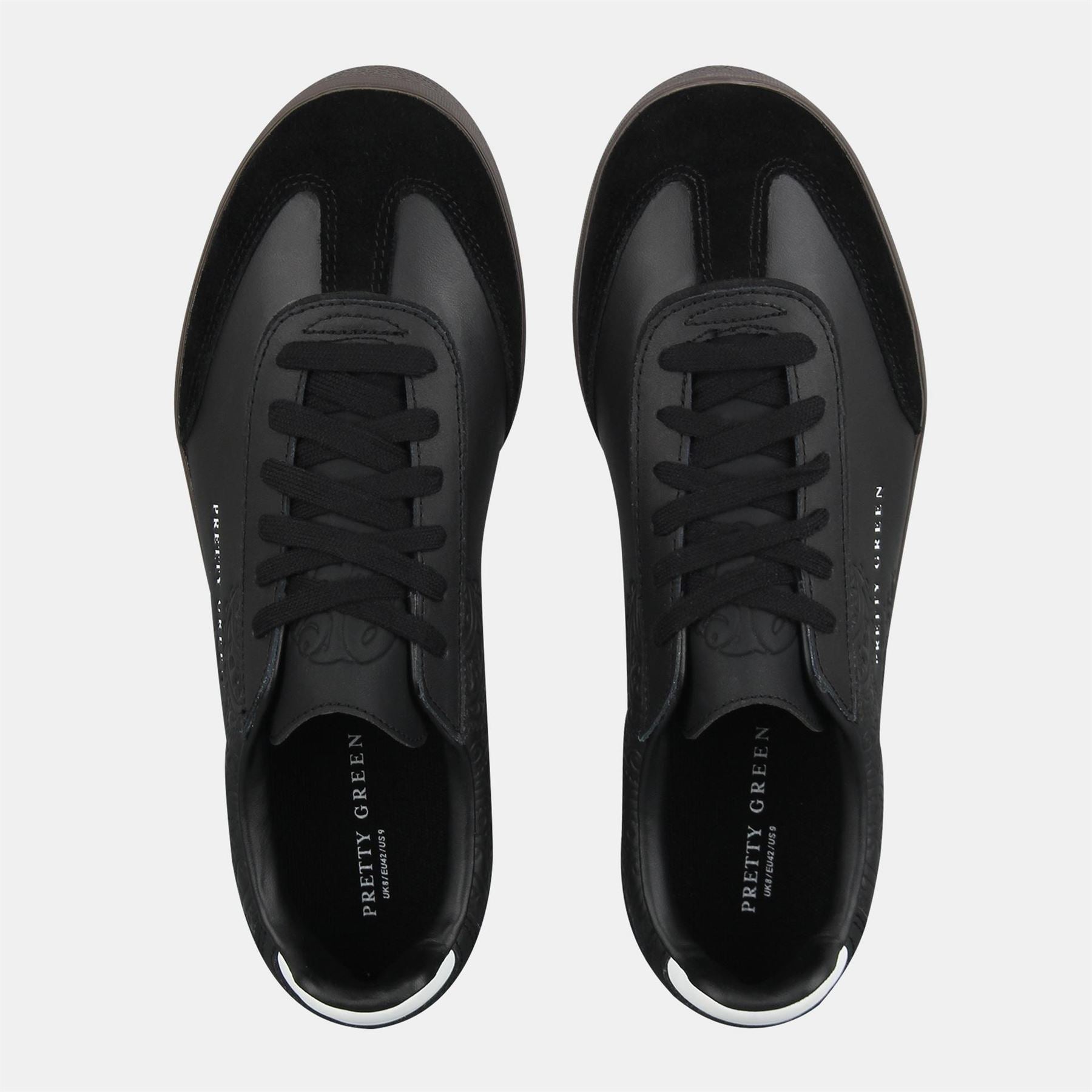 Pretty Green Moorgate Leather Court Trainers