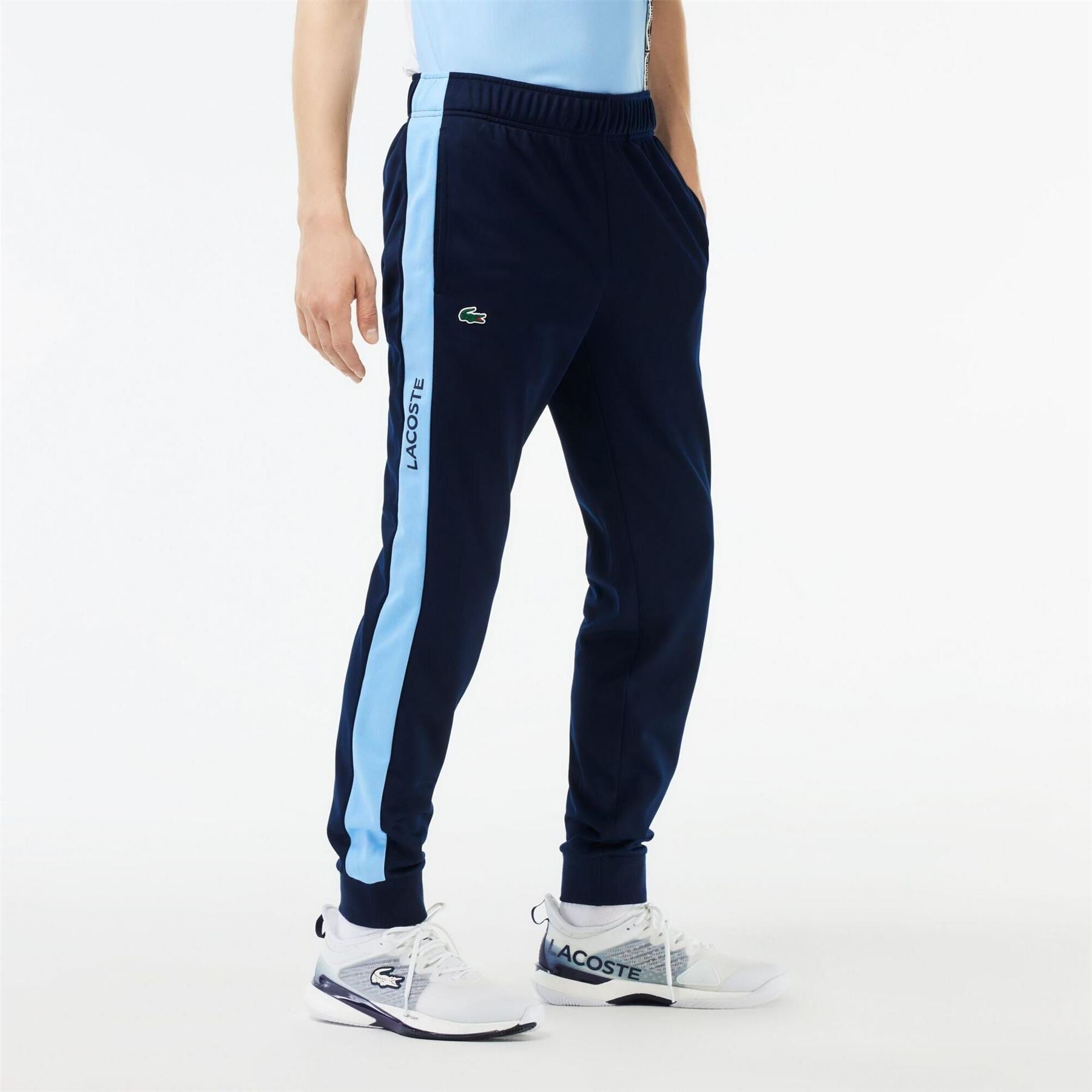 Lacoste Vertical Logo Color Block Slim Cut Track Pants