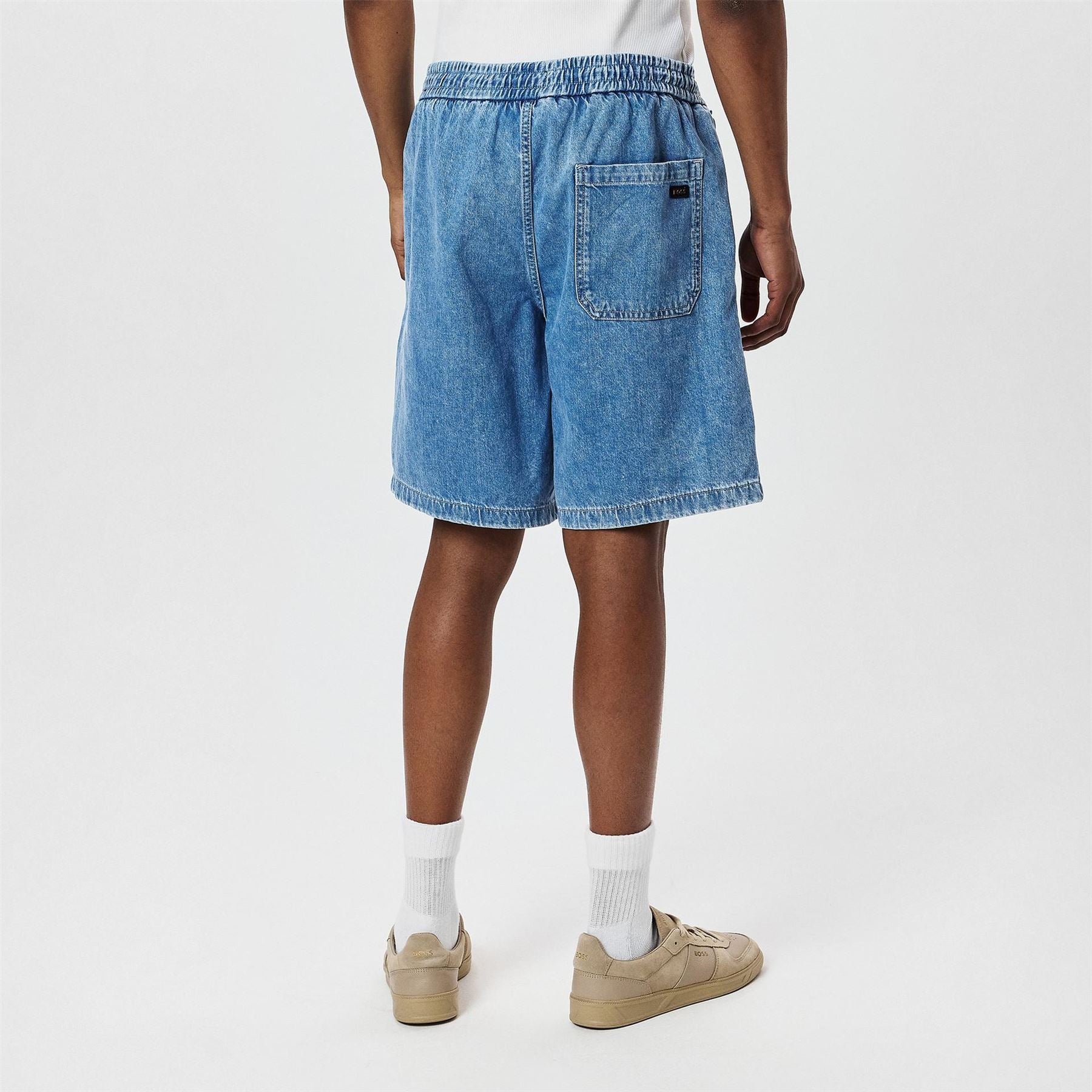 Boss Denim Bermuda Shorts with Metal Drawcord