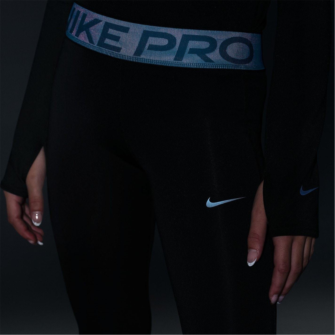 Nike Pro Compression Solid Patterned Leggings