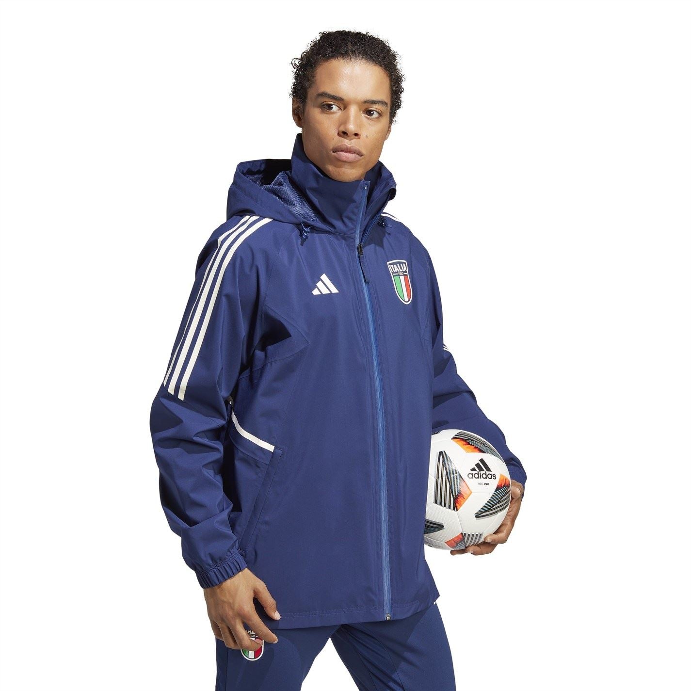 adidas Figc Hooded Windbreaker Jacket