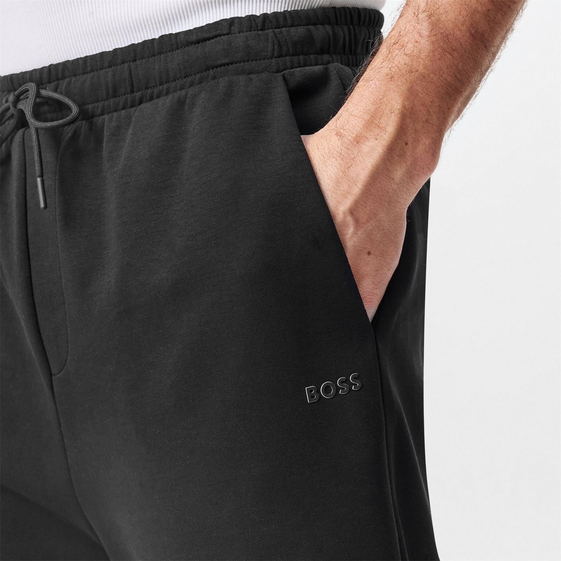 Boss Solid Patterned Sweat Shorts
