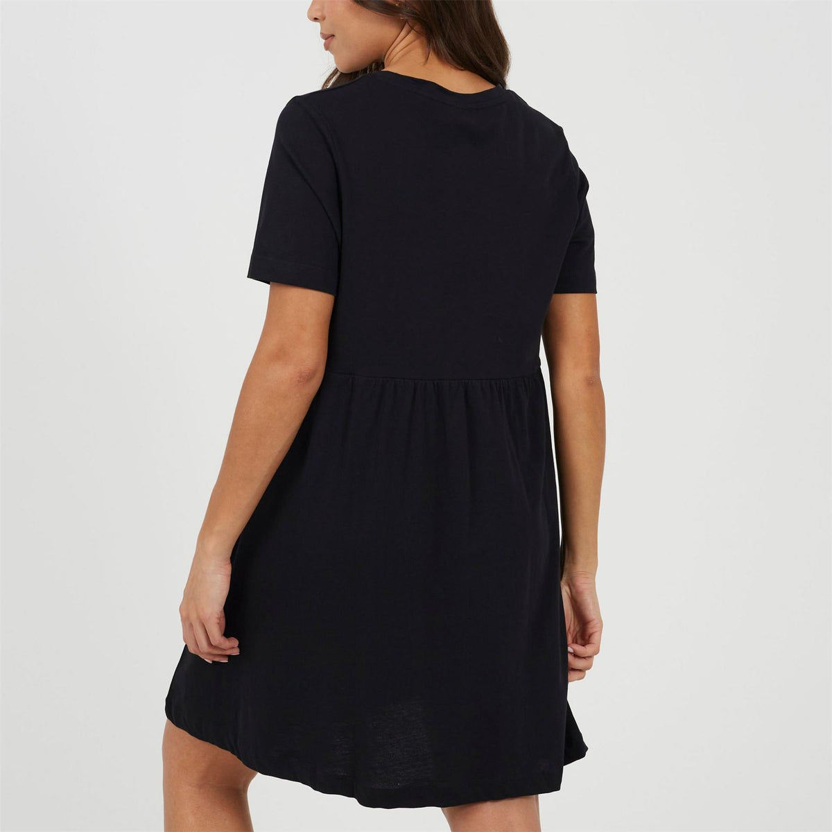 Brave Soul Crew Neck Short Sleeve Mini Babydoll Dress