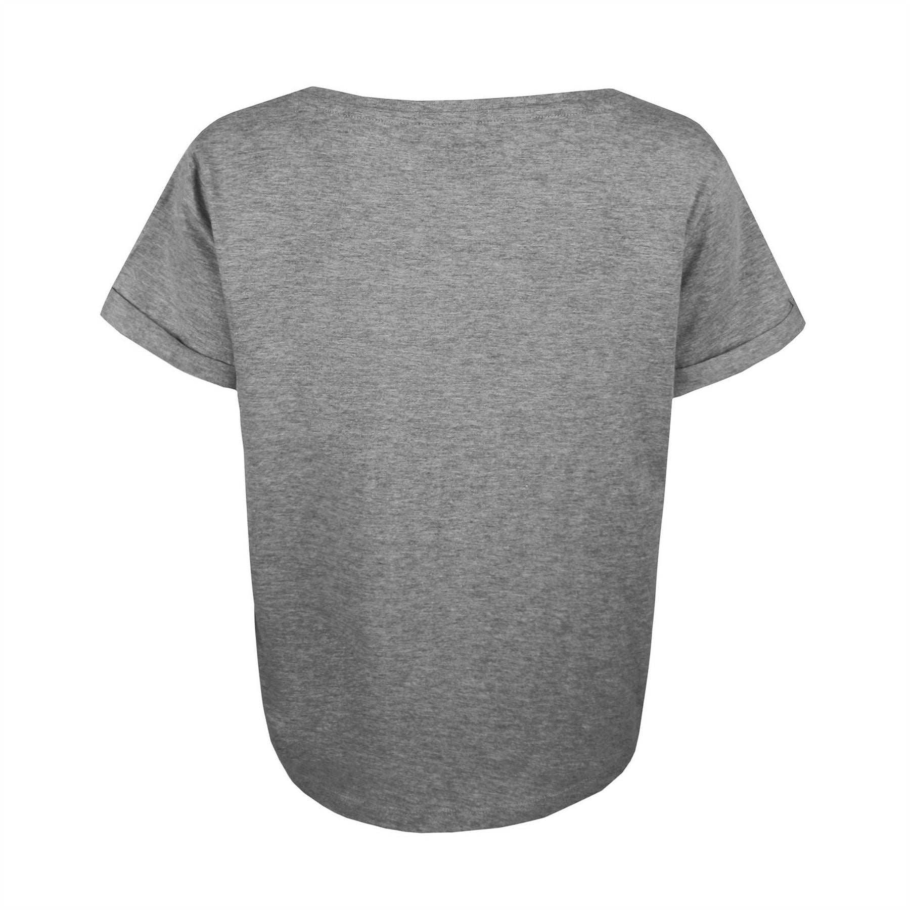 Disney Mickey Mouse Logo Print Rolled Cuff T-Shirt