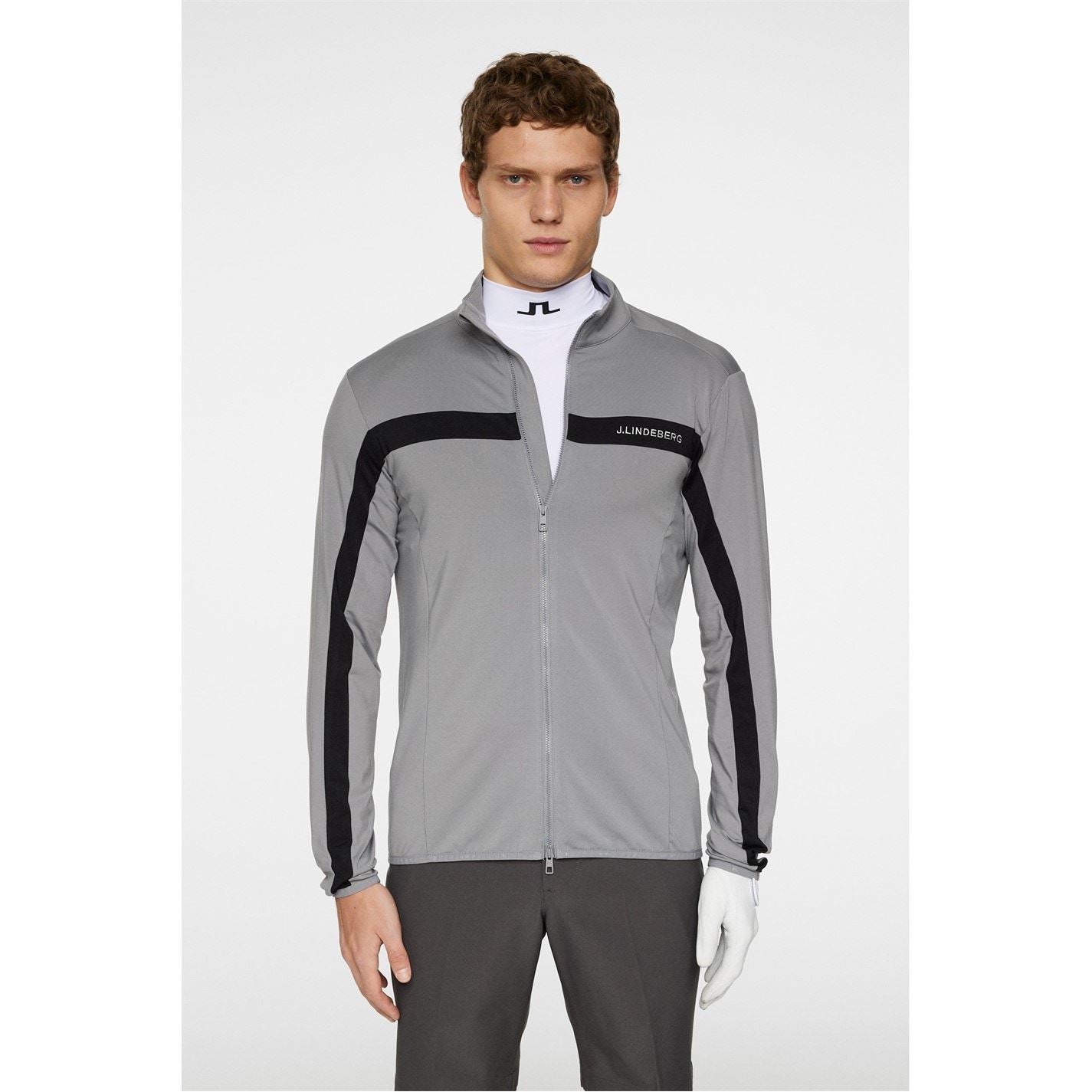 J Lindeberg Golf Jarvis Vertical Logo Funnel Neck Long Sleeve Top