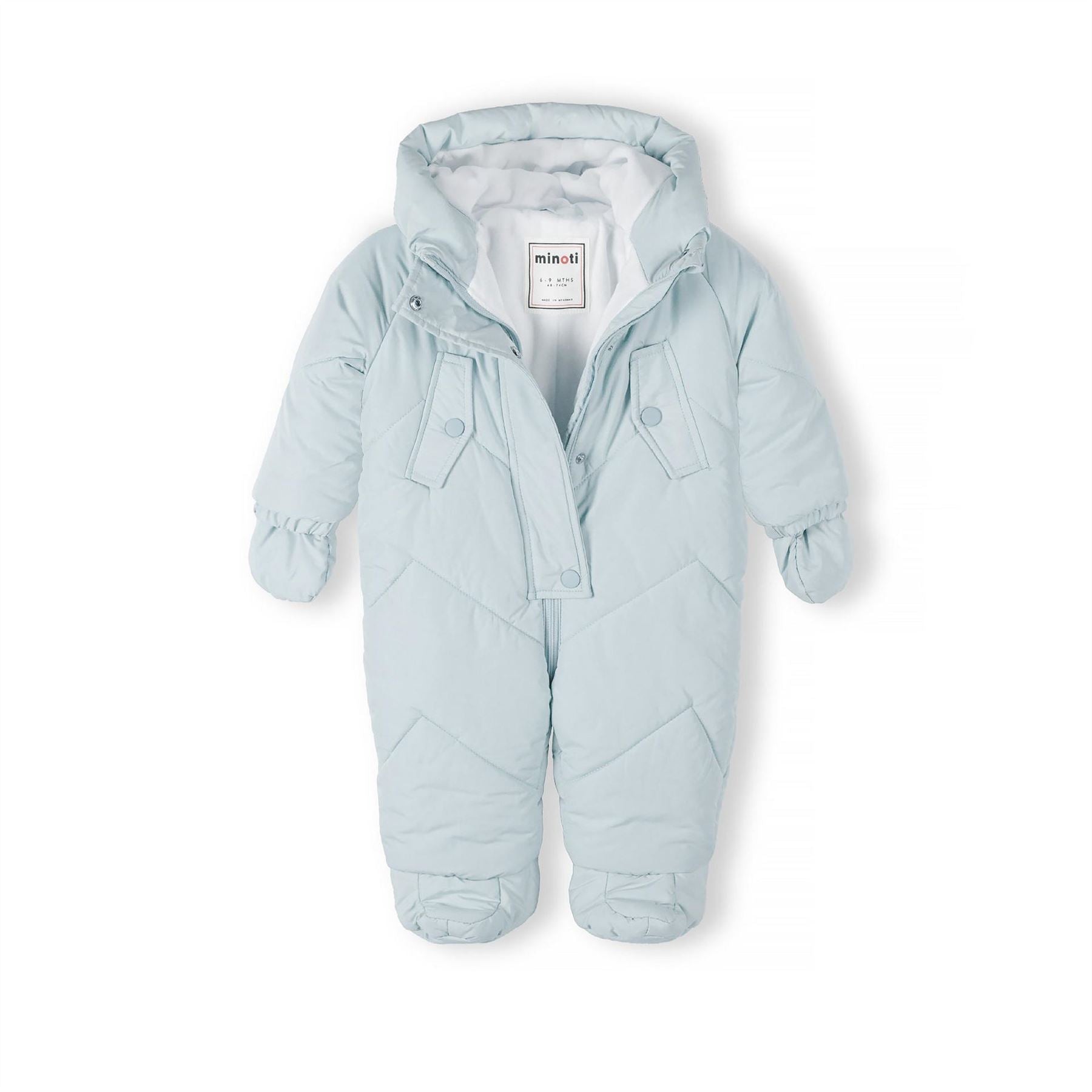 Minoti Baby Unisex Snowsuit With 3d Ears Light Blue
