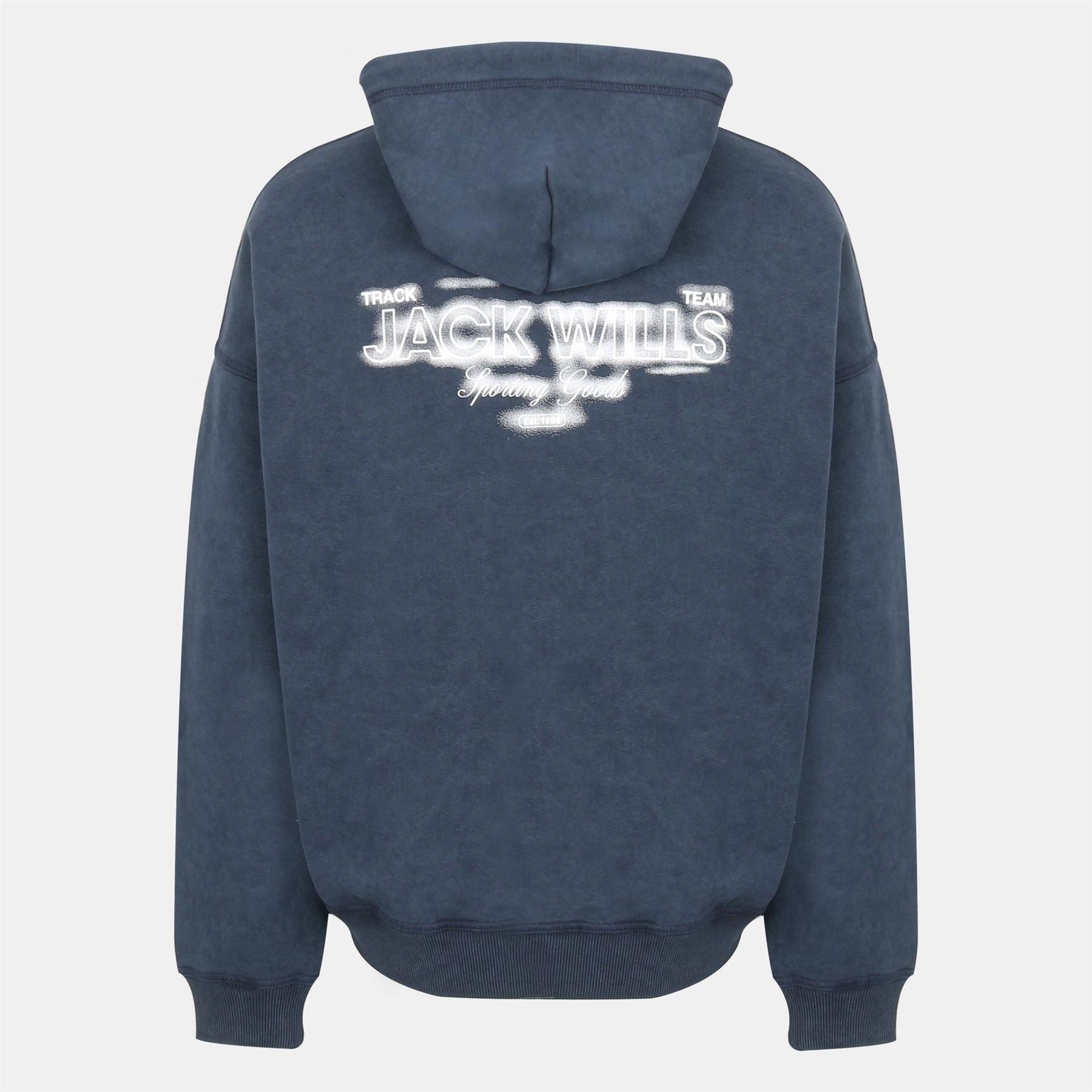 Jack Wills Script Cotton Long Sleeve Oversized Fit Hoodie