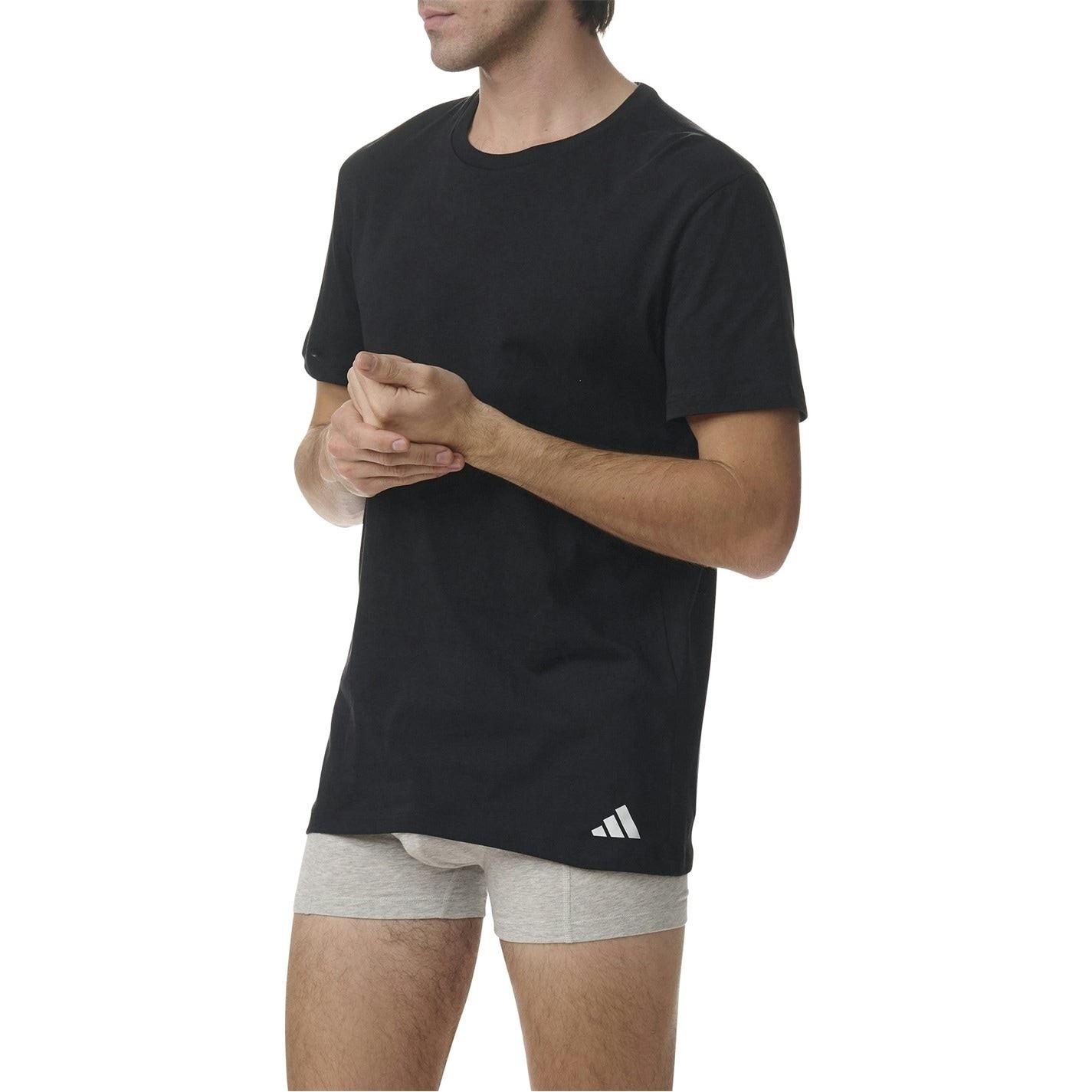 adidas 3 Pack Regular Fit Crew Neck T-Shirts