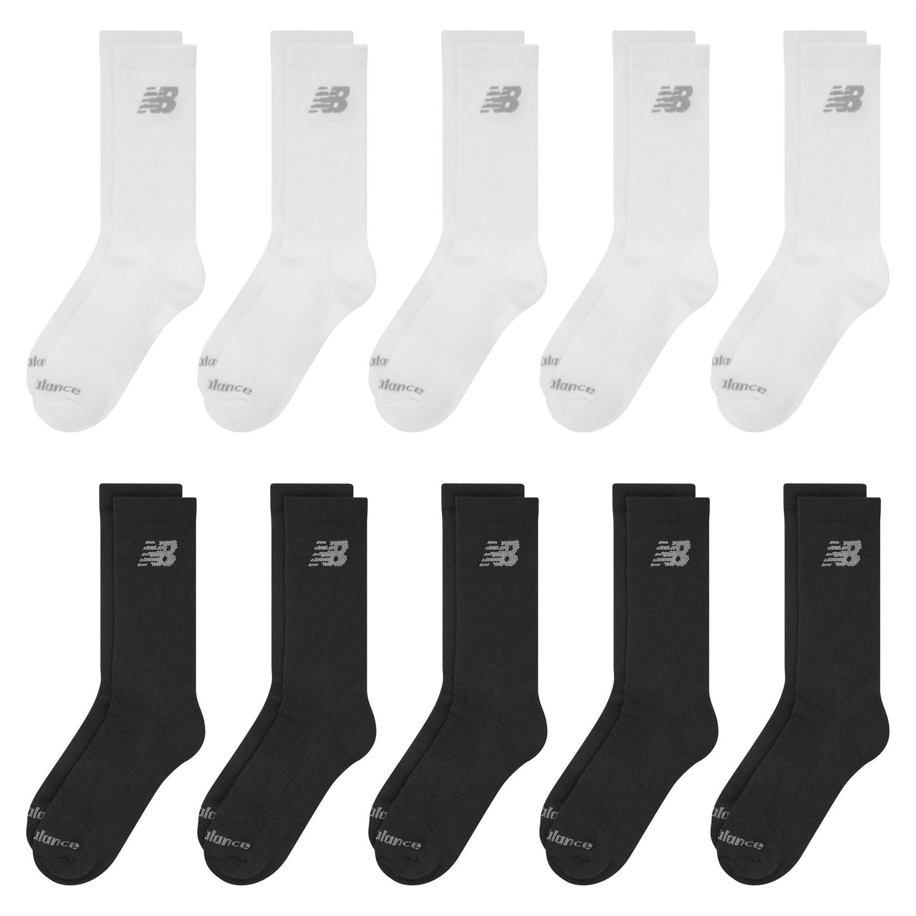 New Balance 10 Pack Cushioned Crew Socks