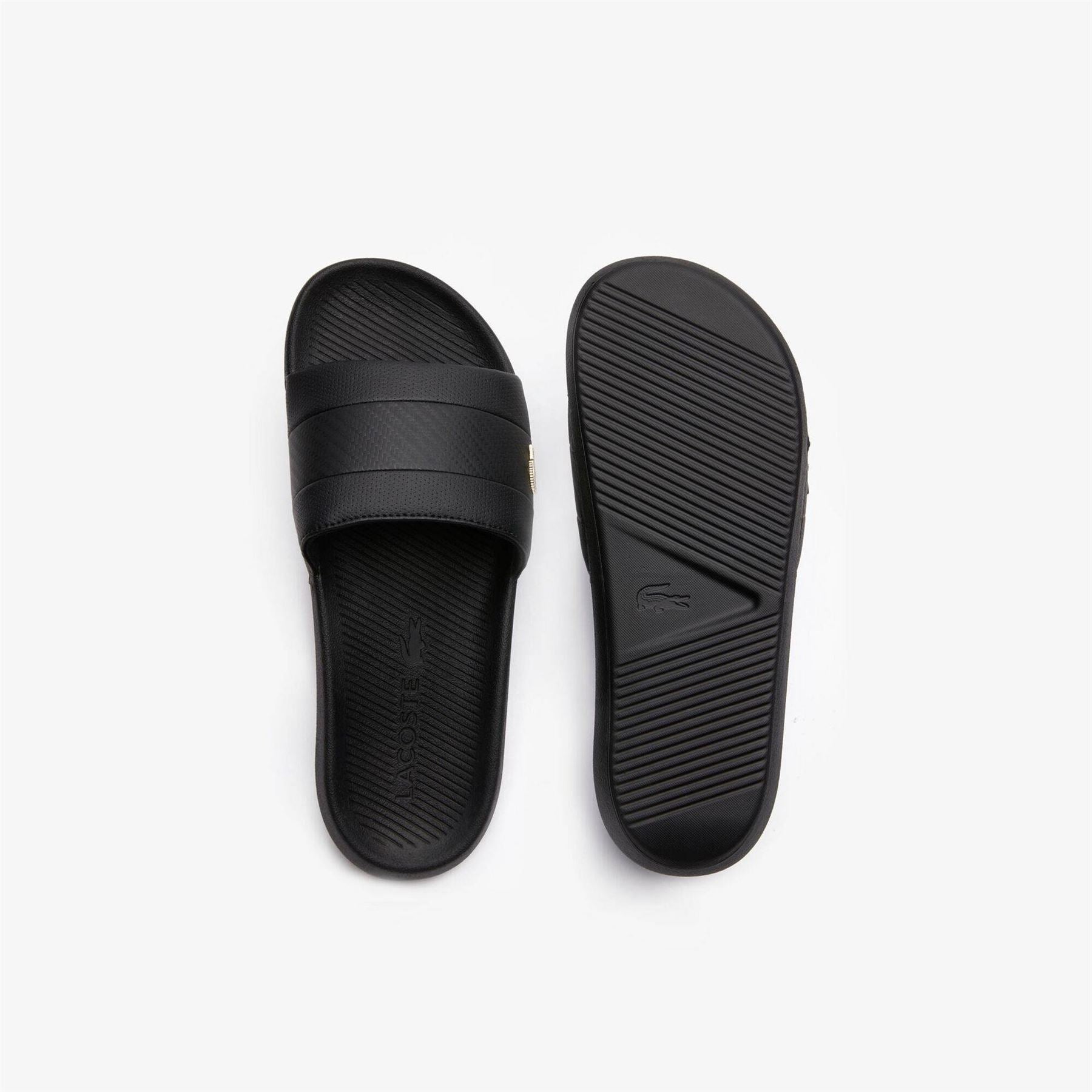 Lacoste Crocodile Print Flatform Slides