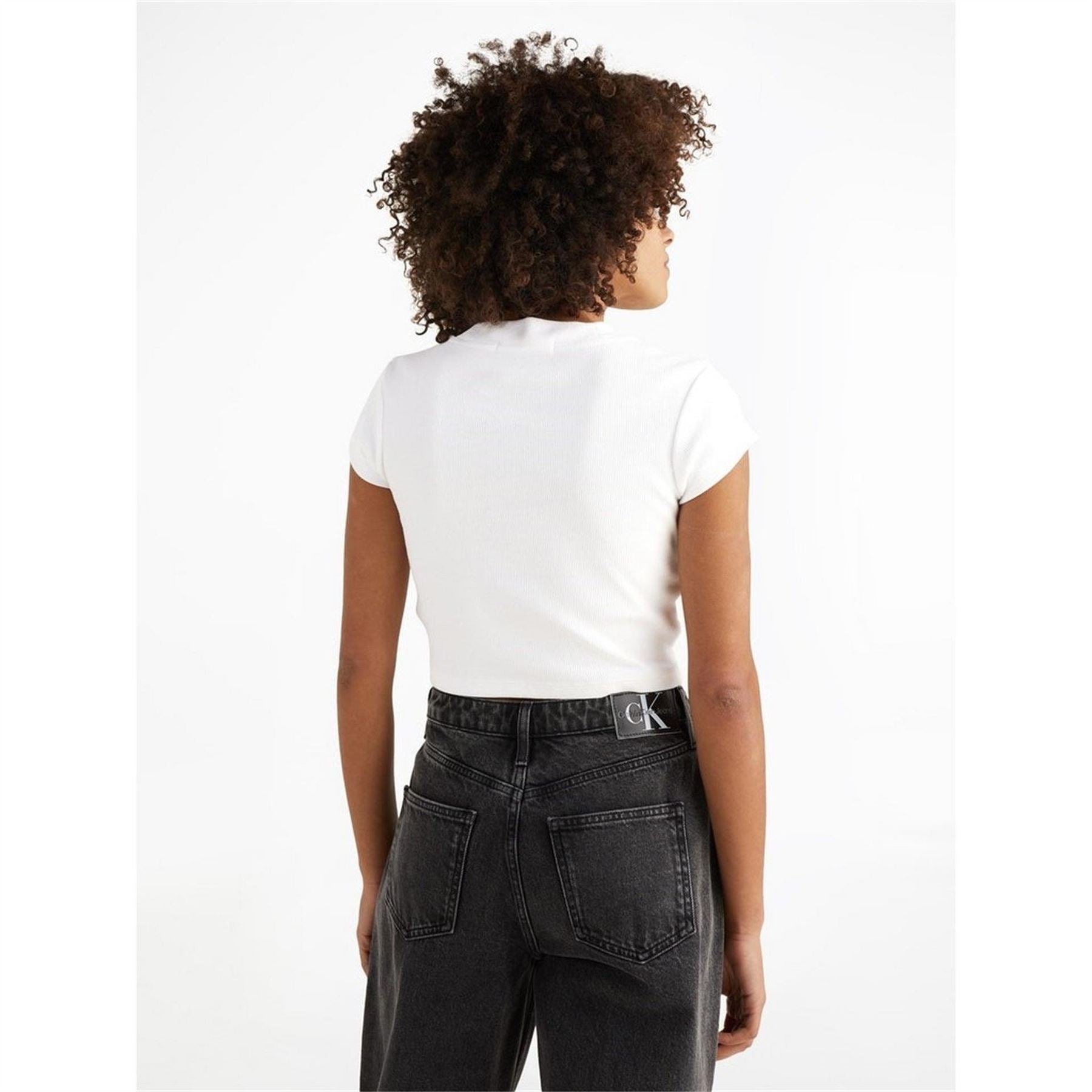 Calvin Klein Jeans Rib Cropped T-Shirt