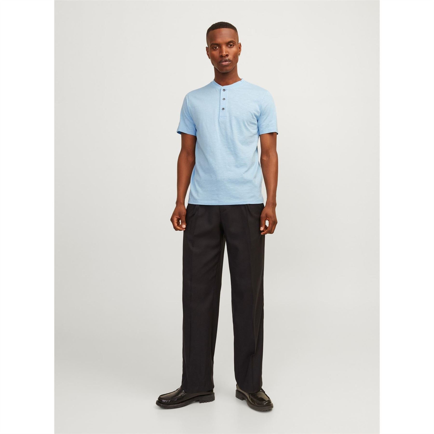Jack and Jones Henley Regular Fit Short Sleeve Shirt