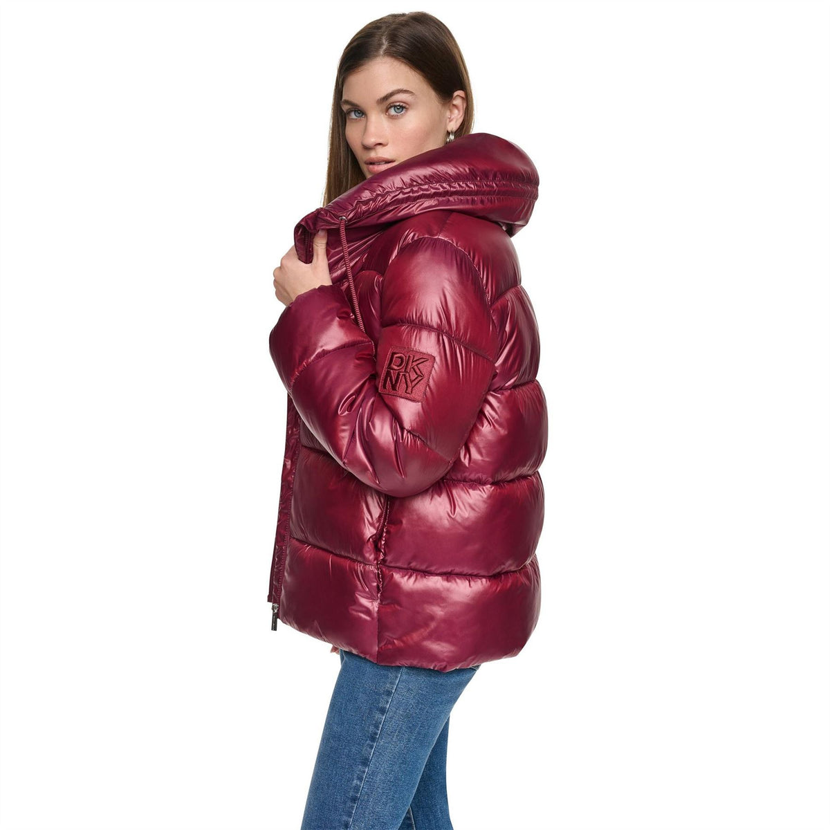 DKNY Puffer Coat W  Drama Collar