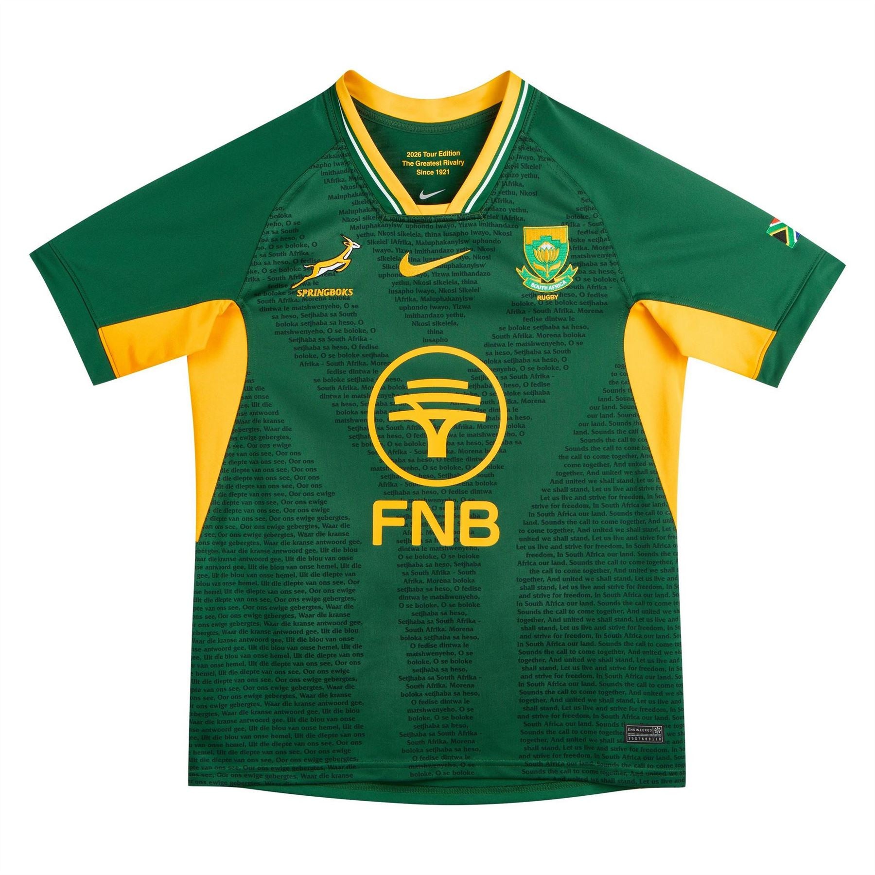 Nike Springboks Rugby 26 27 Home Shirt