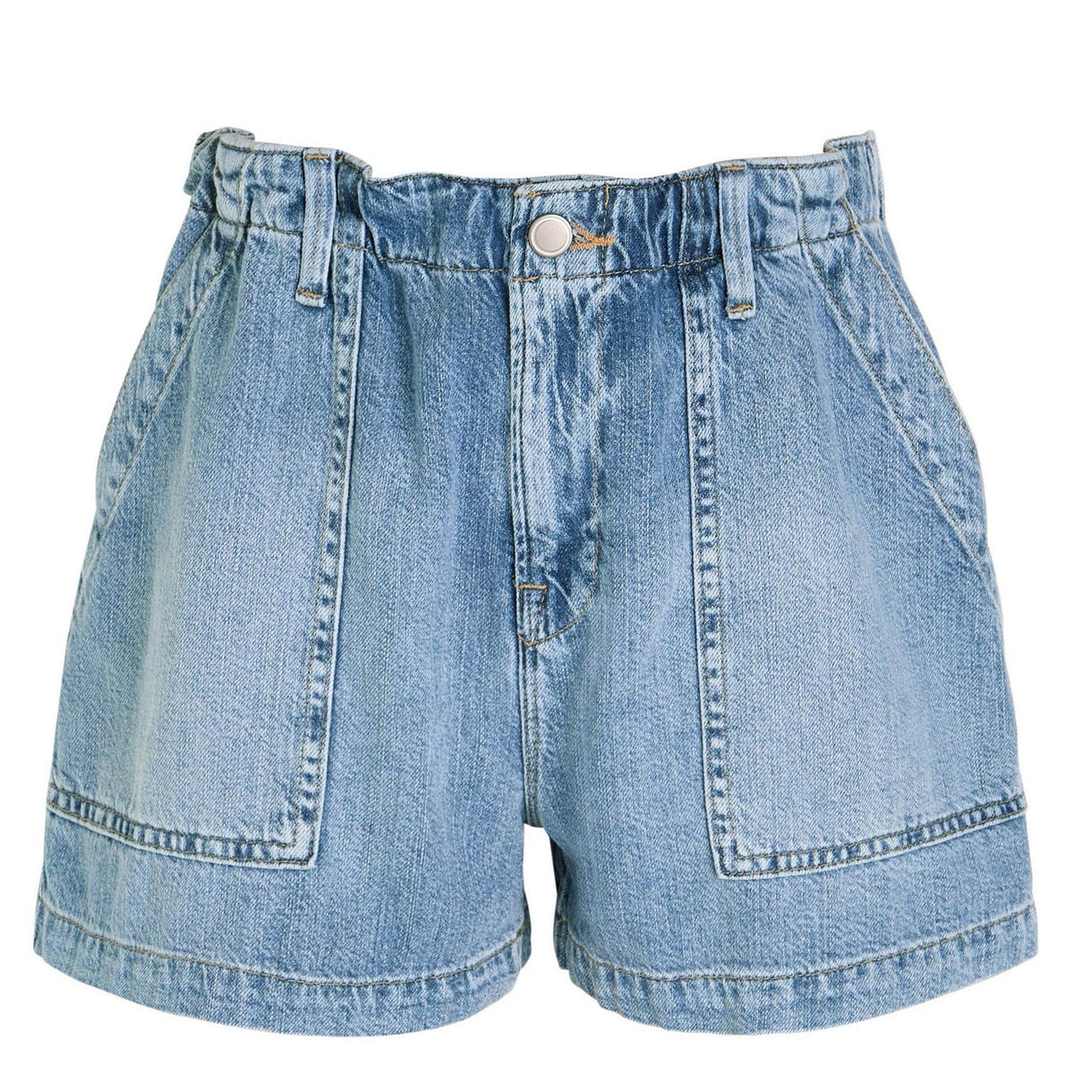 Good American Linen Denim Shorts