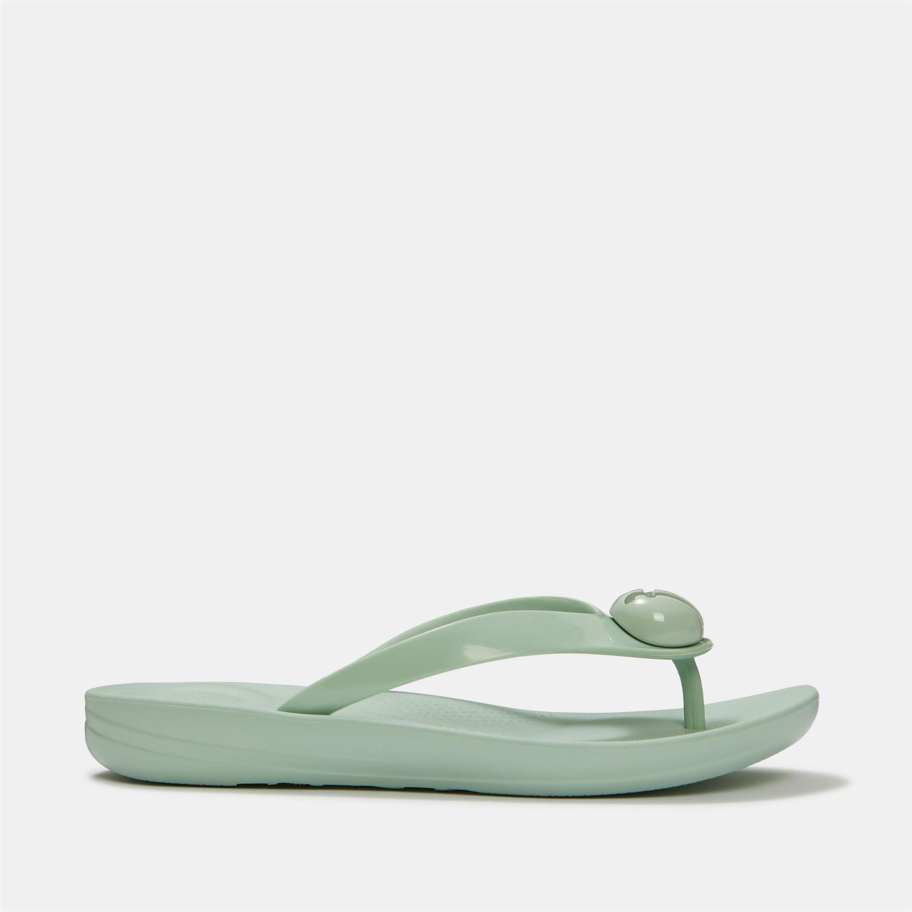Fitflop Glossy Button Flip Flops