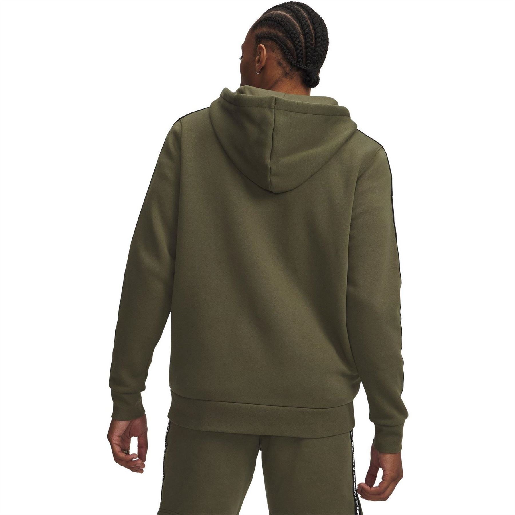 Under Armour Icon Solid Patterned Hooded Ribbed Cuff Full Zipper Sweat Jacket