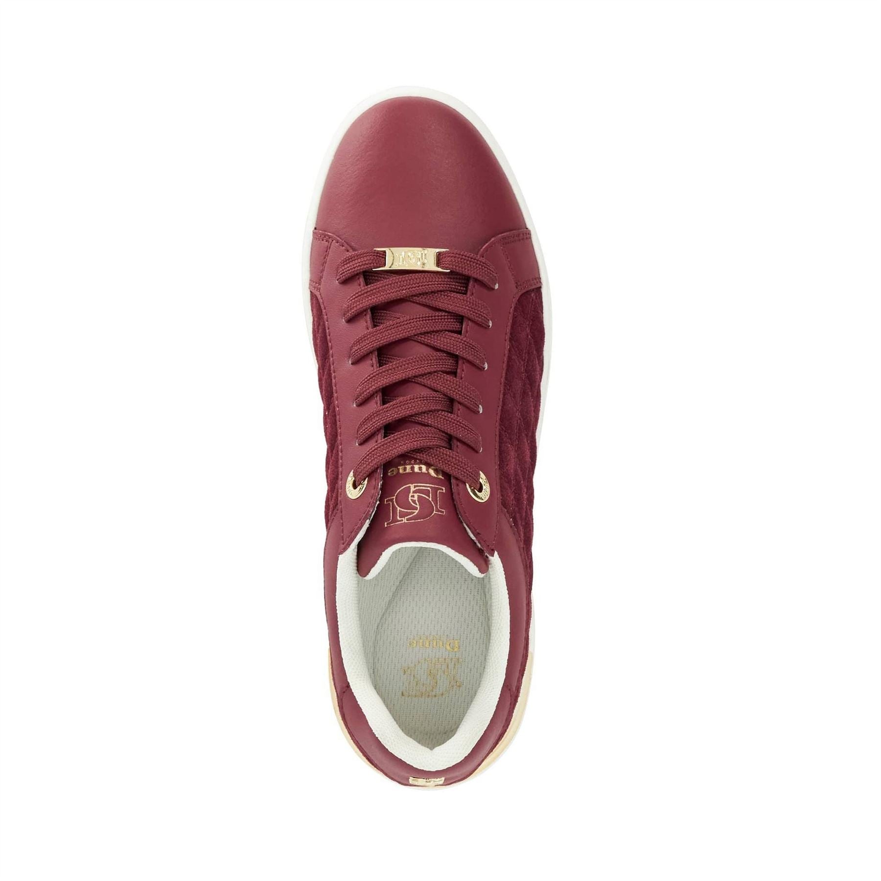 Dune London Elba Textured Lace-Up Platform Trainers