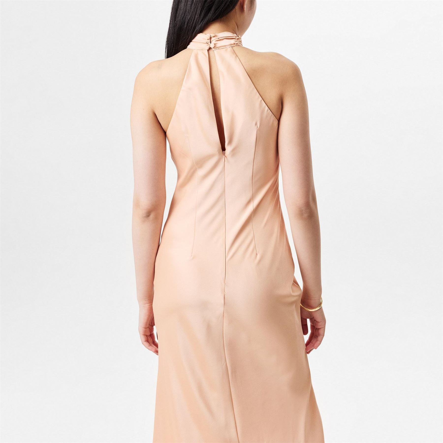 Jarlo Lia Halter Neck Maxi Slip Dress
