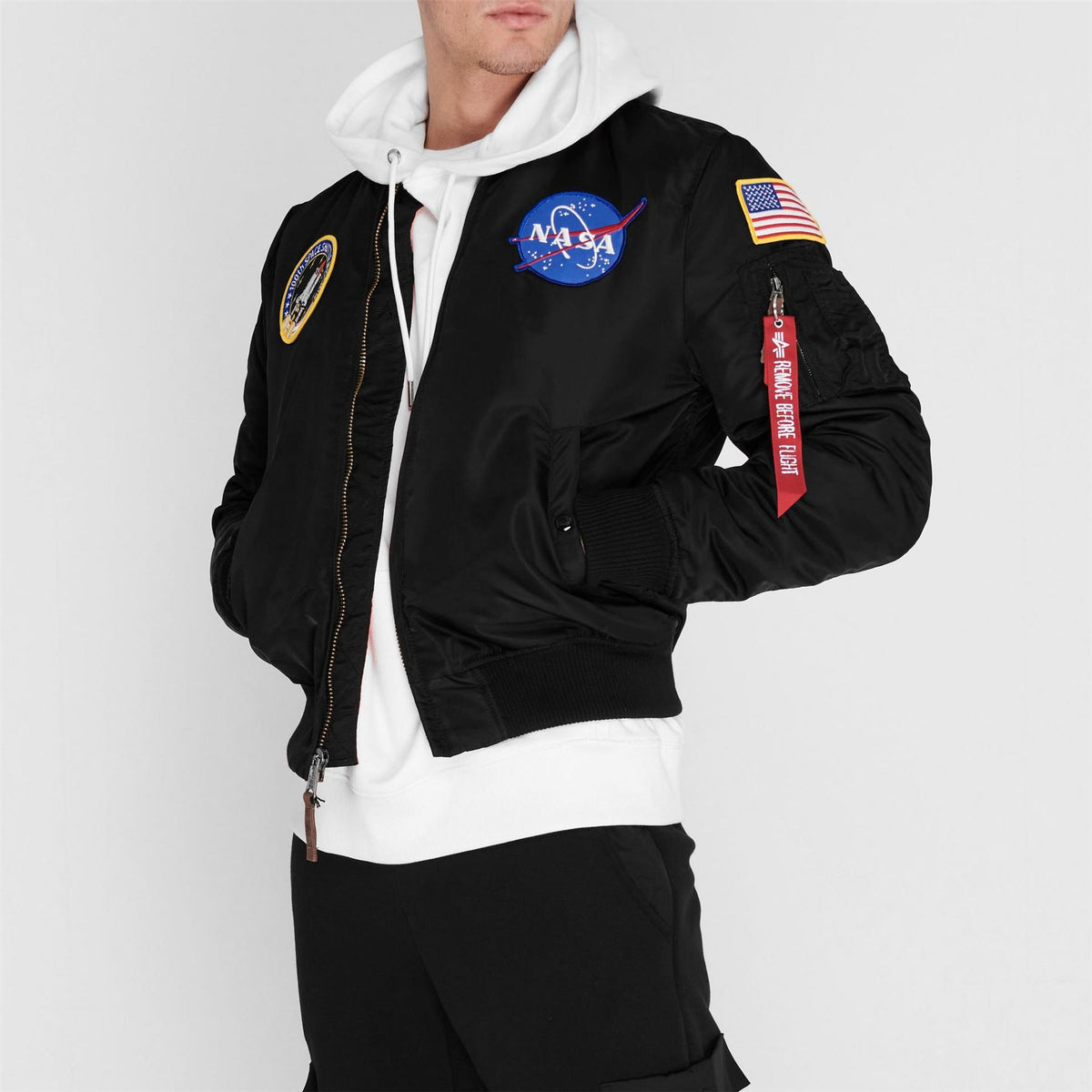 Alpha Industries MA VF NASA Long Sleeve Bomber Jacket