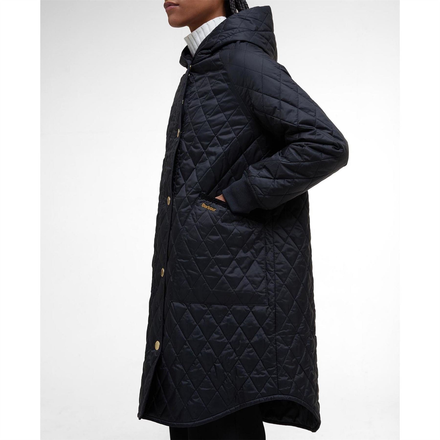 Barbour Hilary Hooded Long Sleeve Quilted Jacket
