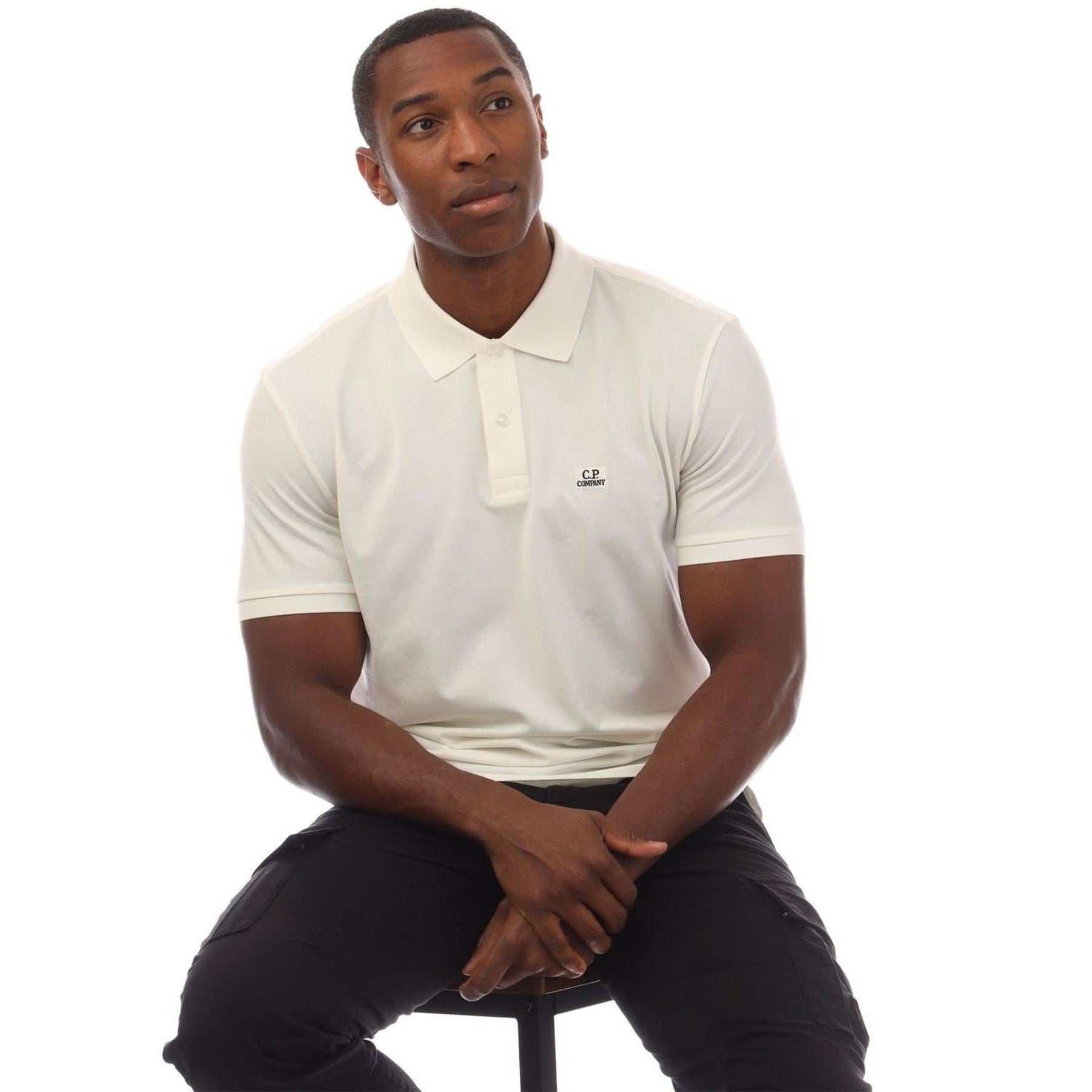 CP Company Piquet Logo Polo Shirt