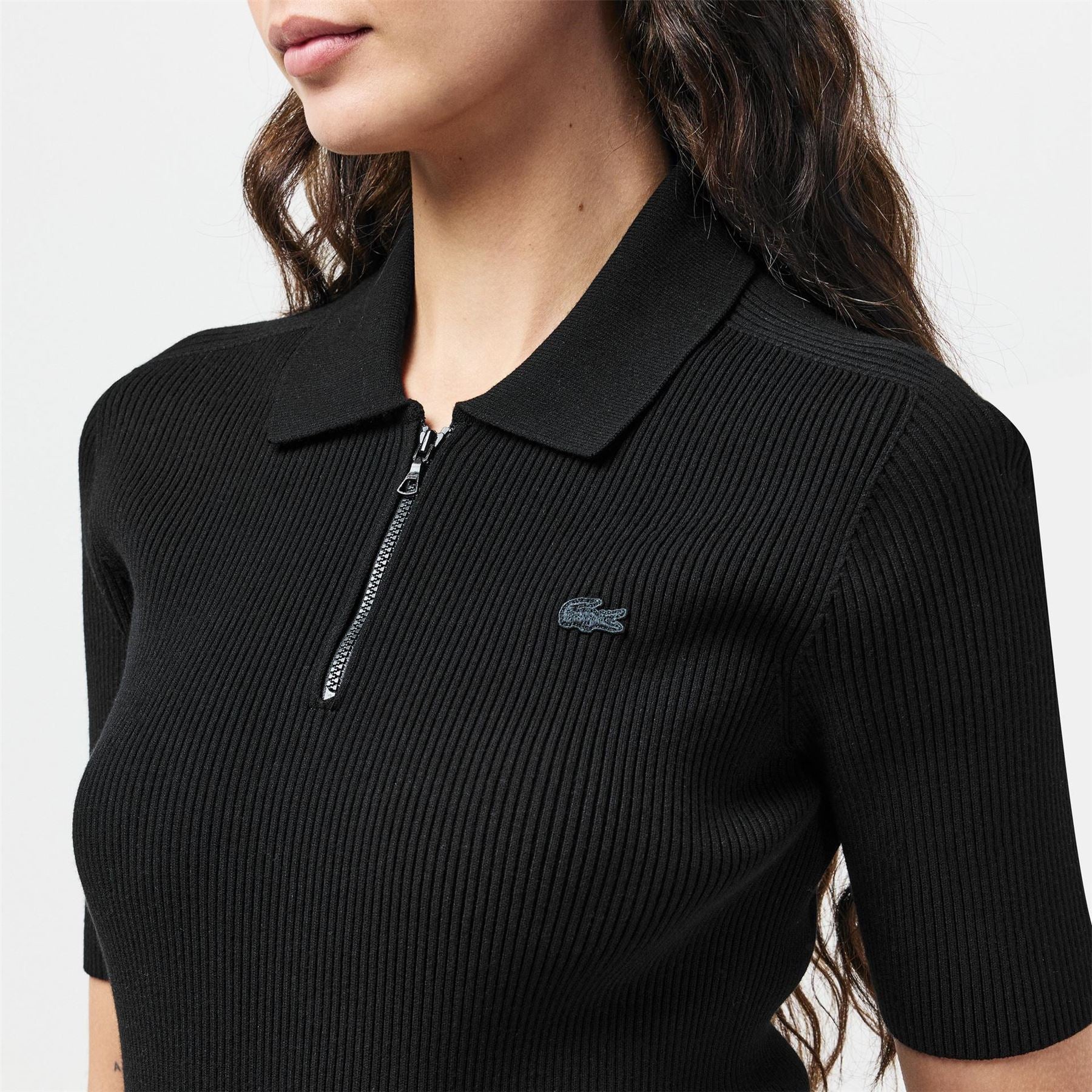 Lacoste Short Sleeve Zip Neck Robe