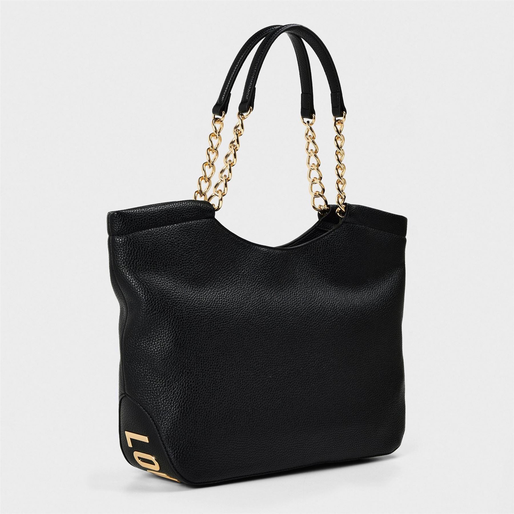 Love Moschino Giant Tote with Chain and Gold Tone Hardware