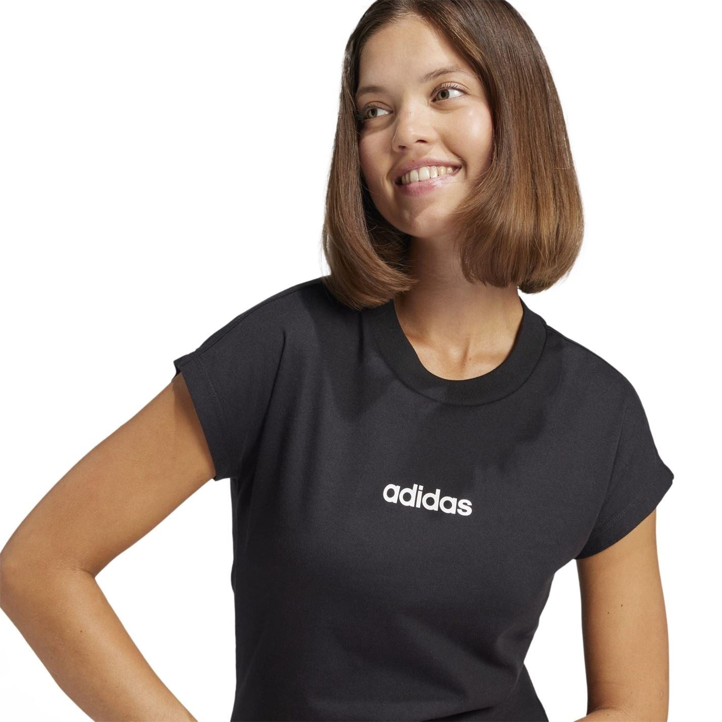 adidas Womens Essentials Linear Cotton T-Shirt