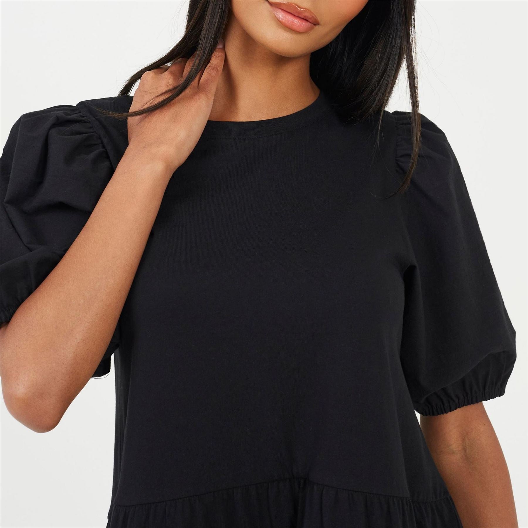 Brave Soul Crew Neck Short Sleeve Mini Dress