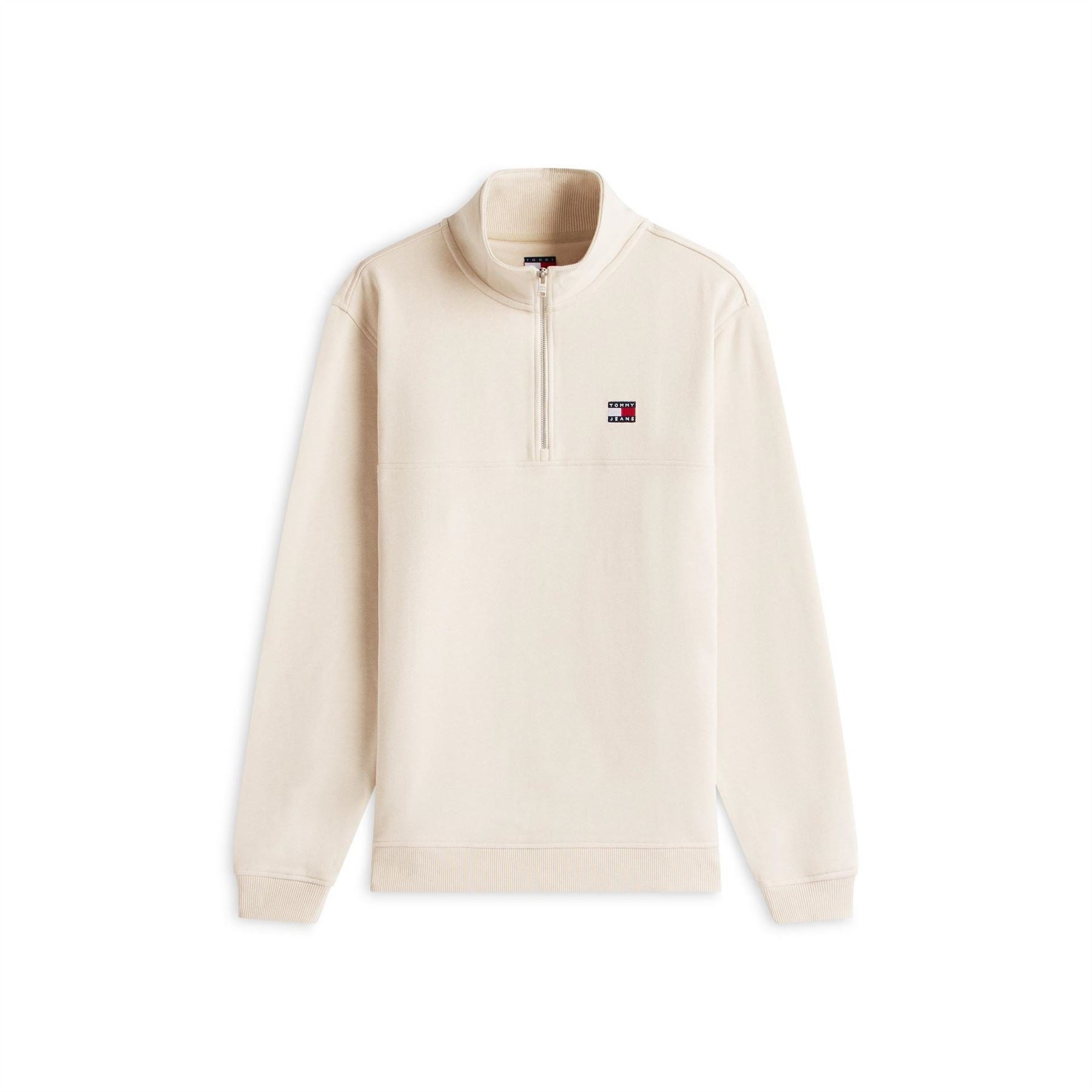 Tommy Jeans Lacoste Lettering Zip Neck Long Sleeve Sweatshirt