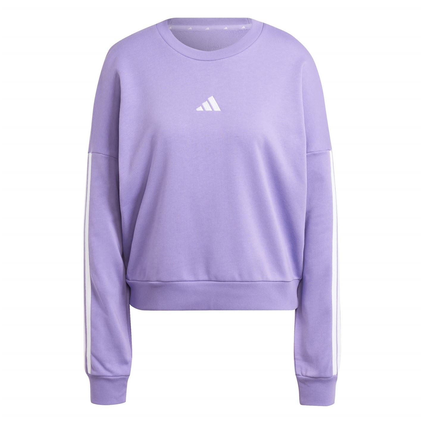 adidas Womens Essentials 3 Stripes French Terry Sweatshirt