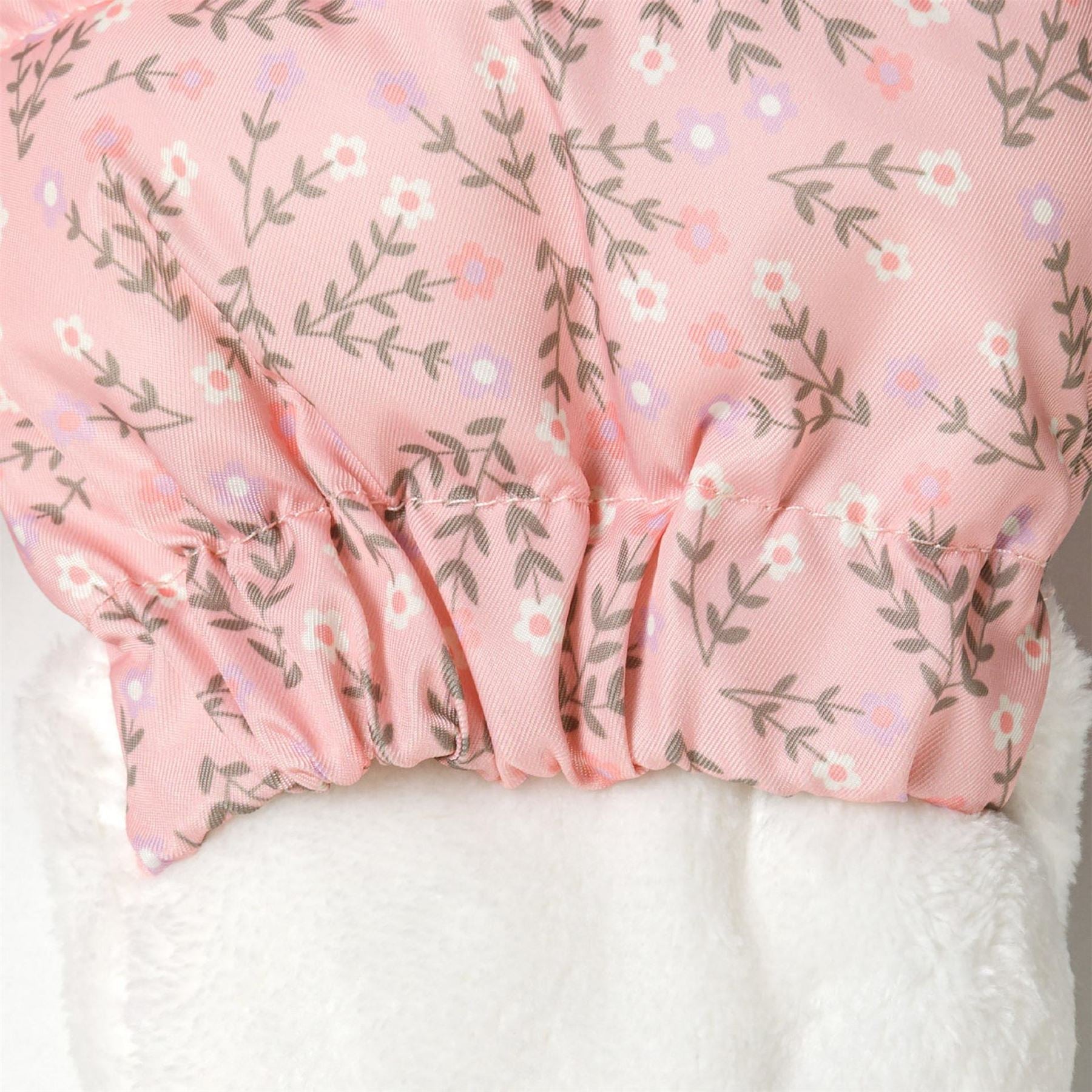 Minoti Girls Baby Snowsuit With Hood Double Zip Light Pink