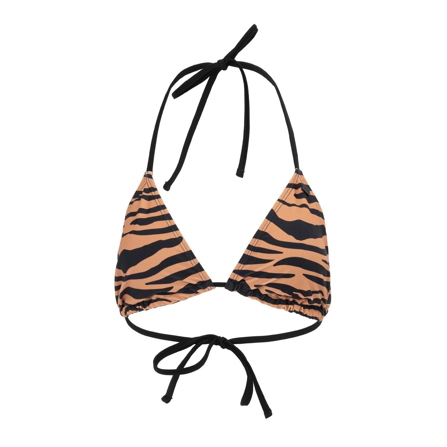 SoulCal Solid Patterned Tie Closure Triangle Bikini Top