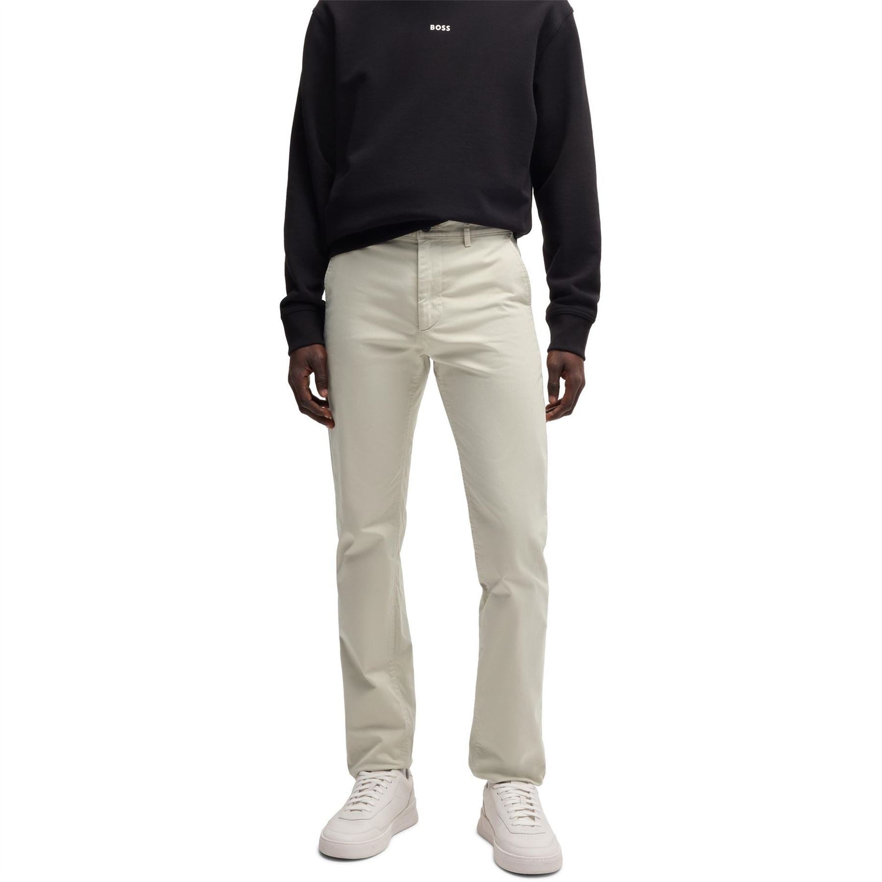 Boss Solid Patterned Slim Chinos