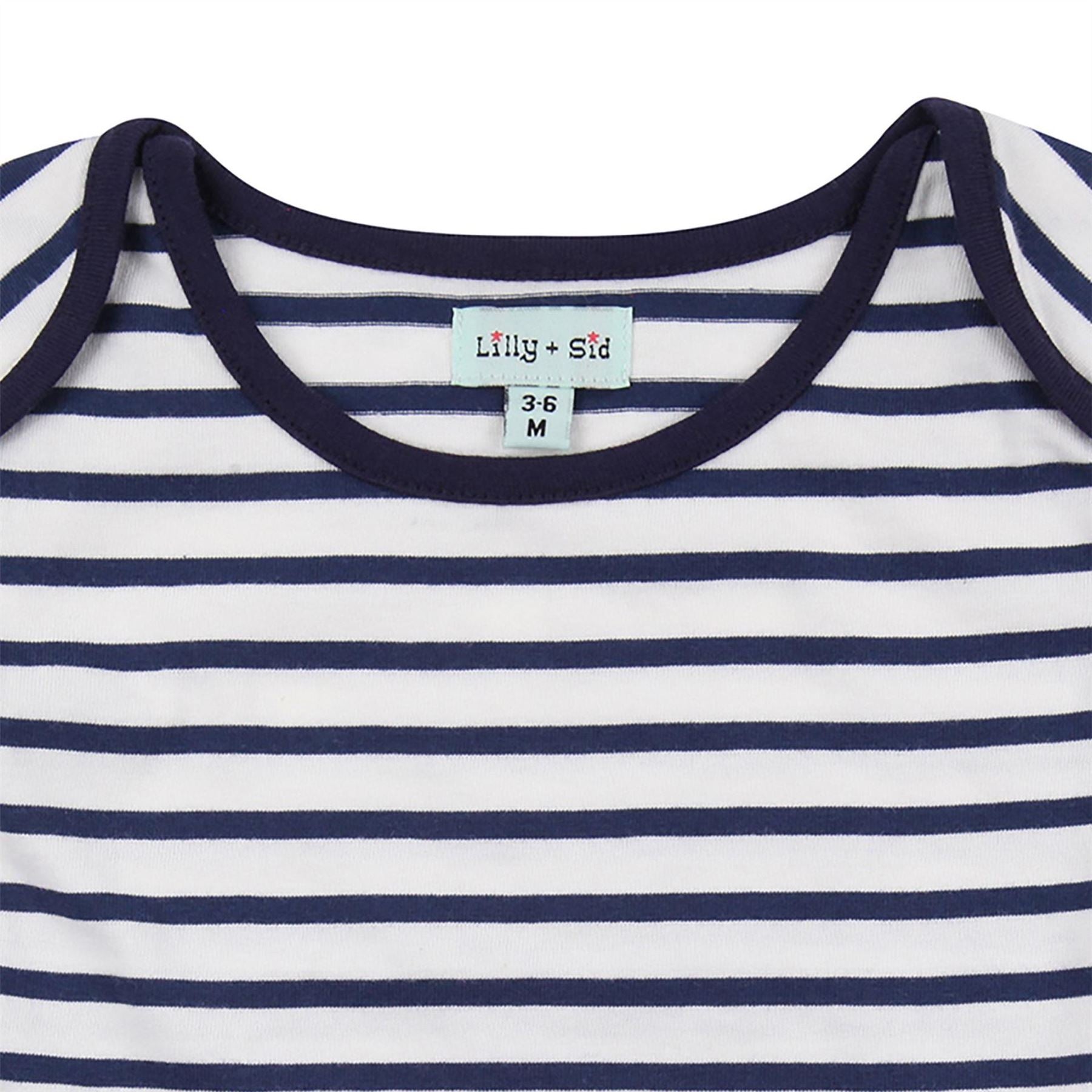 Lilly and Sid Crew Neck Robin Short Sleeve Dungaree Set