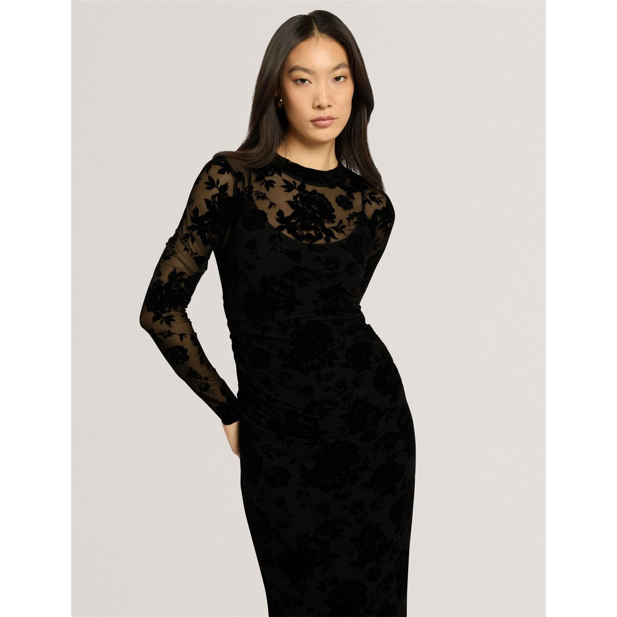 Ted Baker Mesh Midi Dress Ld64