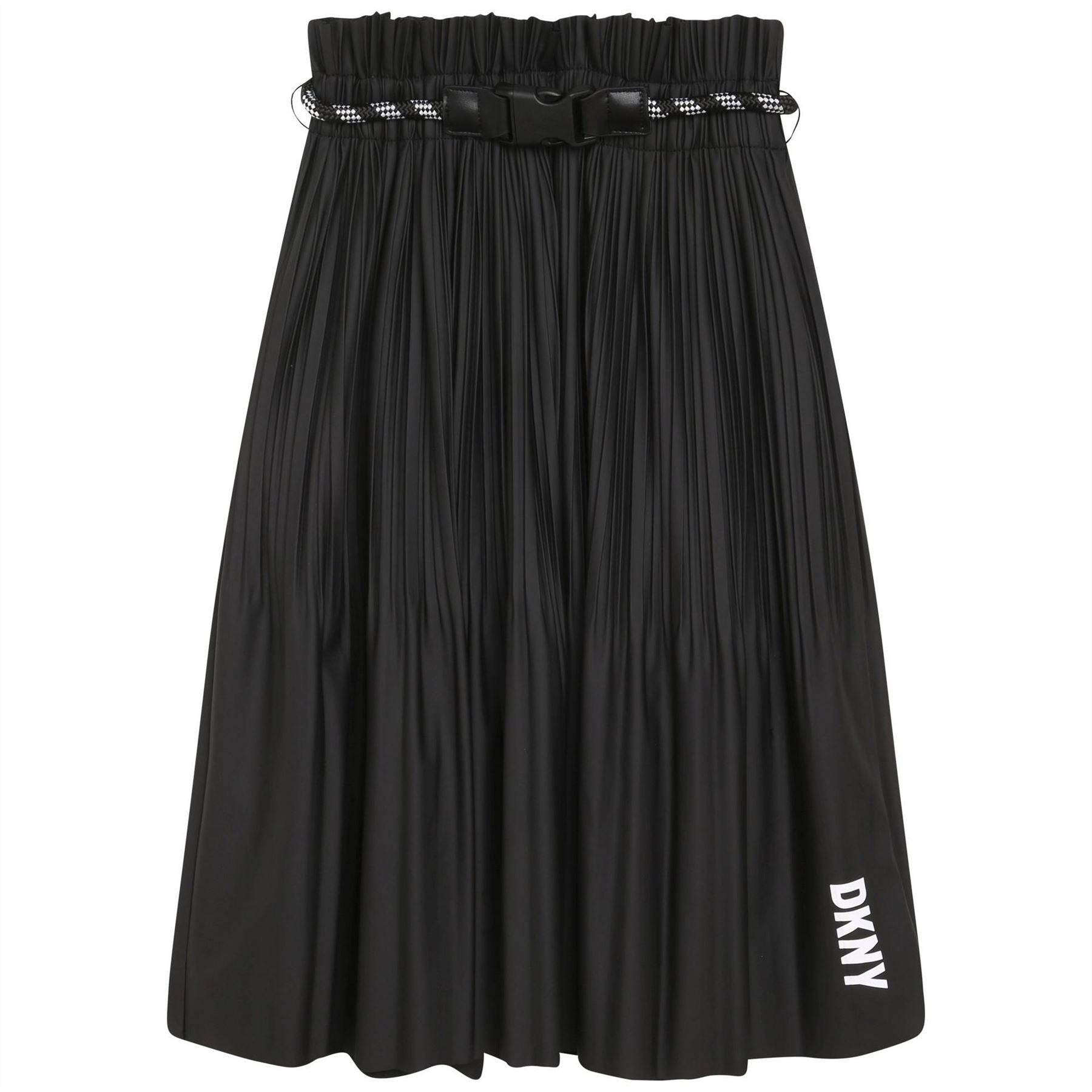 DKNY Belted A Line Skirt