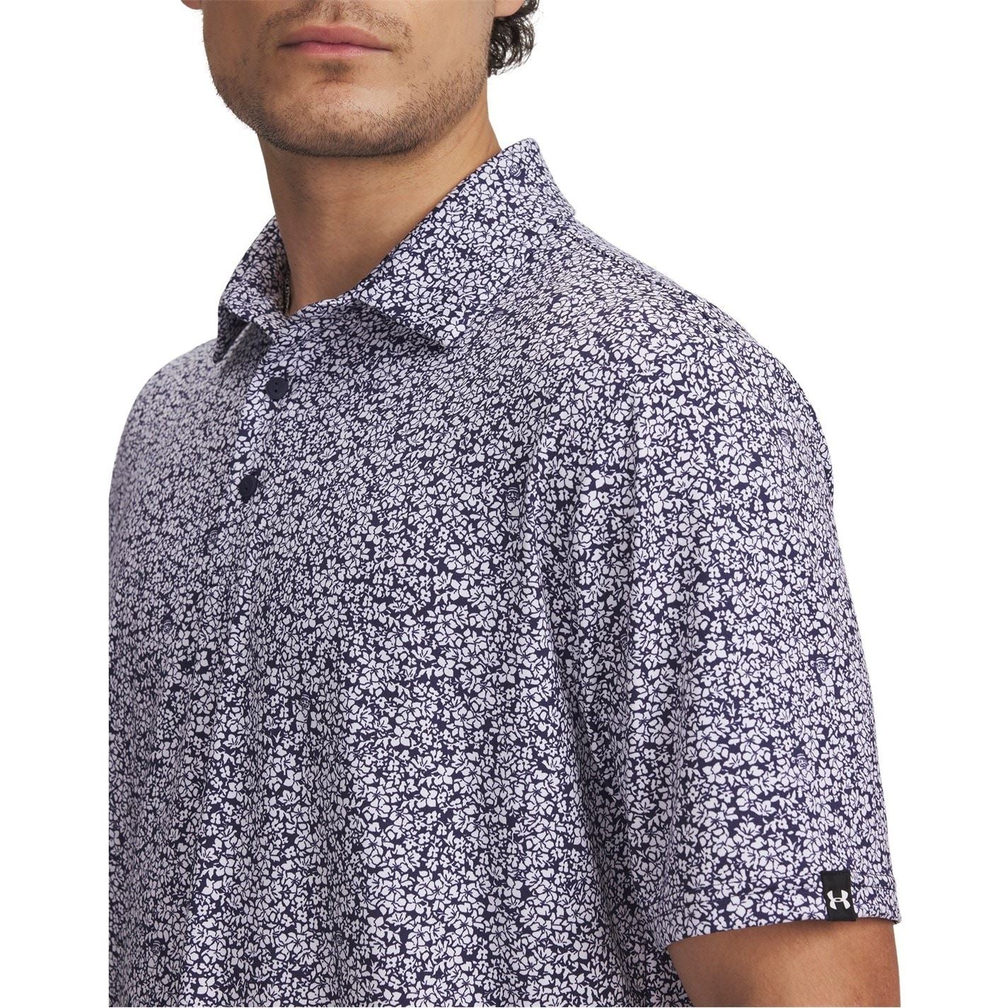 Under Armour Printed Collared Neck Short Sleeve Polo Shirt