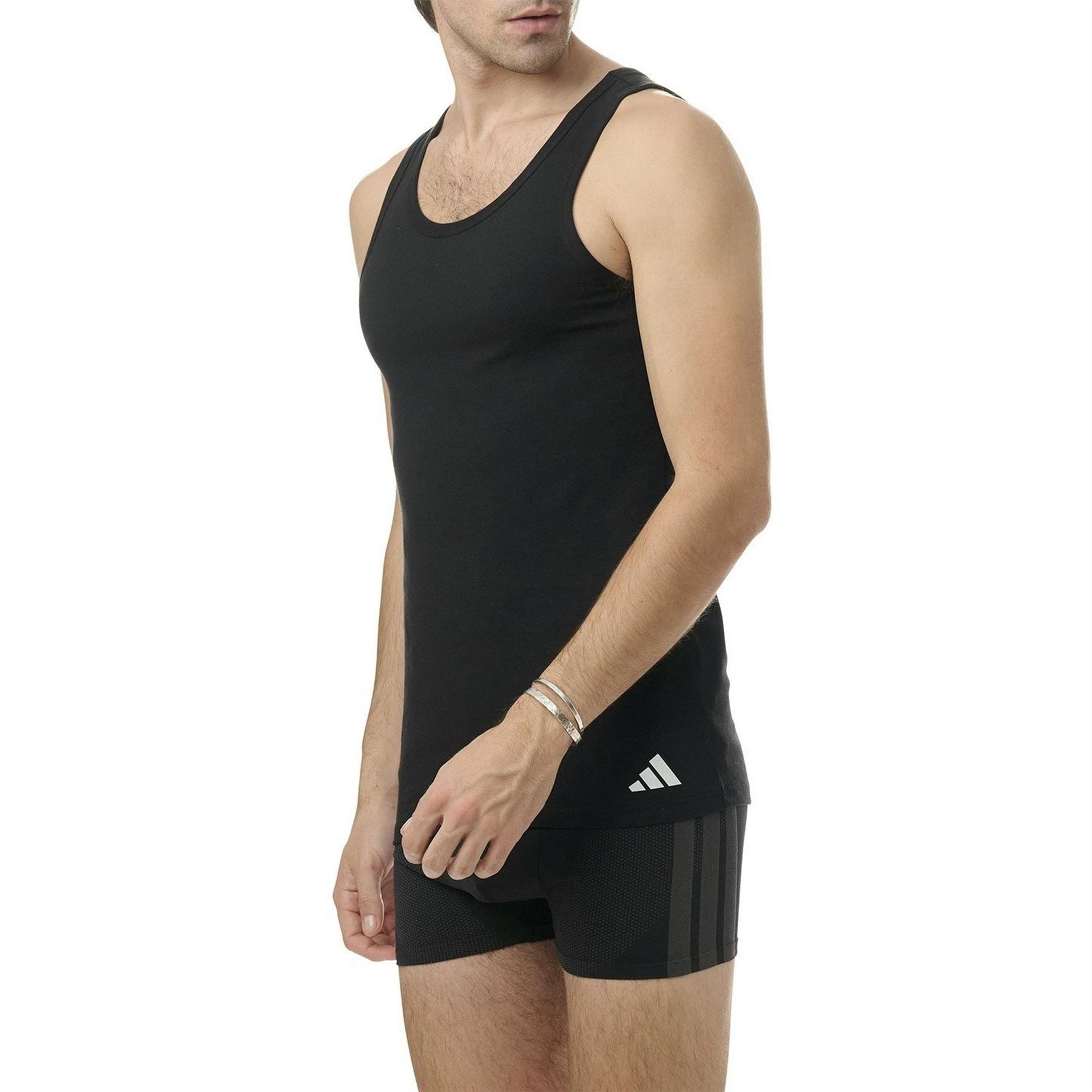 adidas 2 Pack Slim Fit Scoop Neck Tank