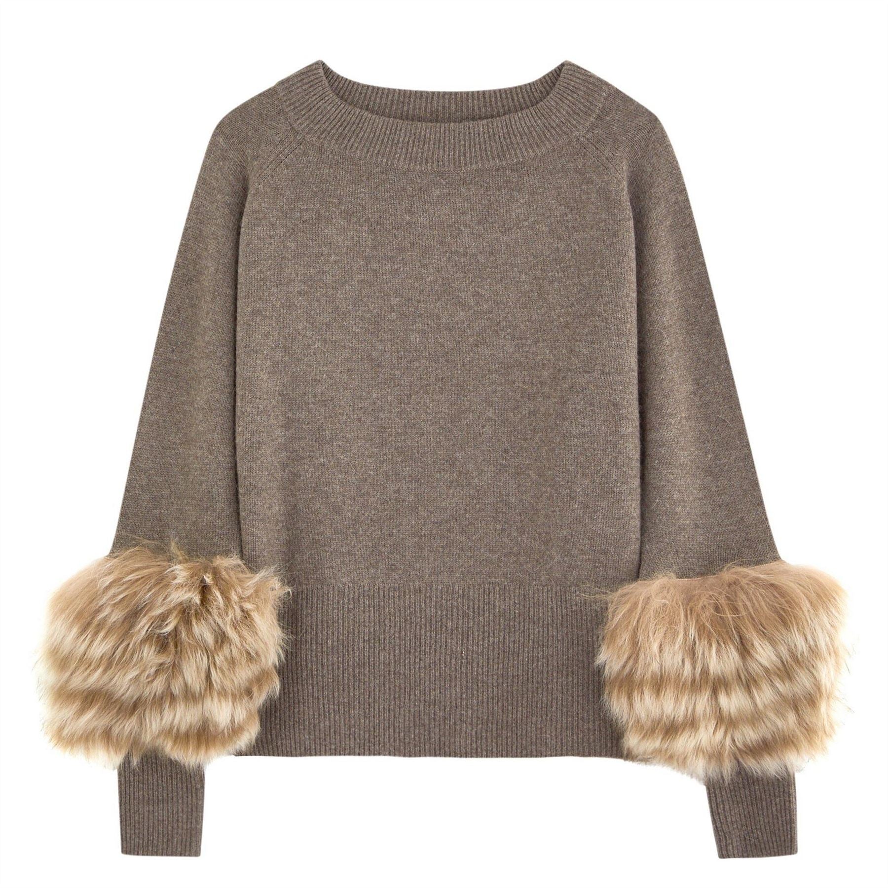Dom Goor Ls Shearling Cuff Sweater