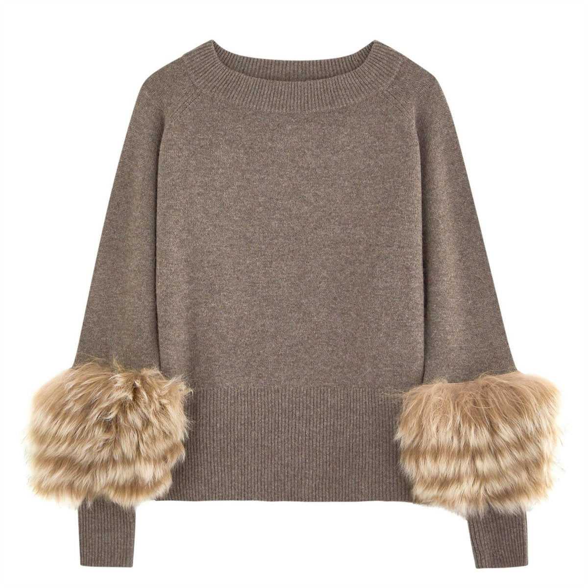 Dom Goor Ls Shearling Cuff Sweater